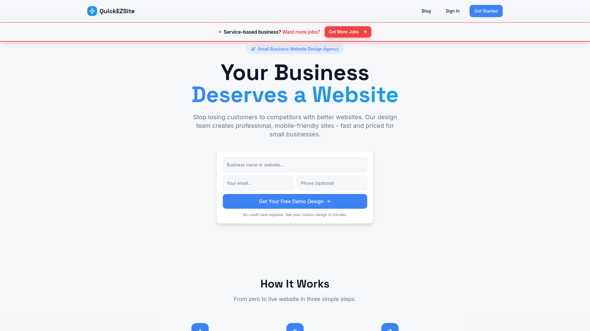 Quicksite QuickEZSite – Affordable Small Business Website Design Agency