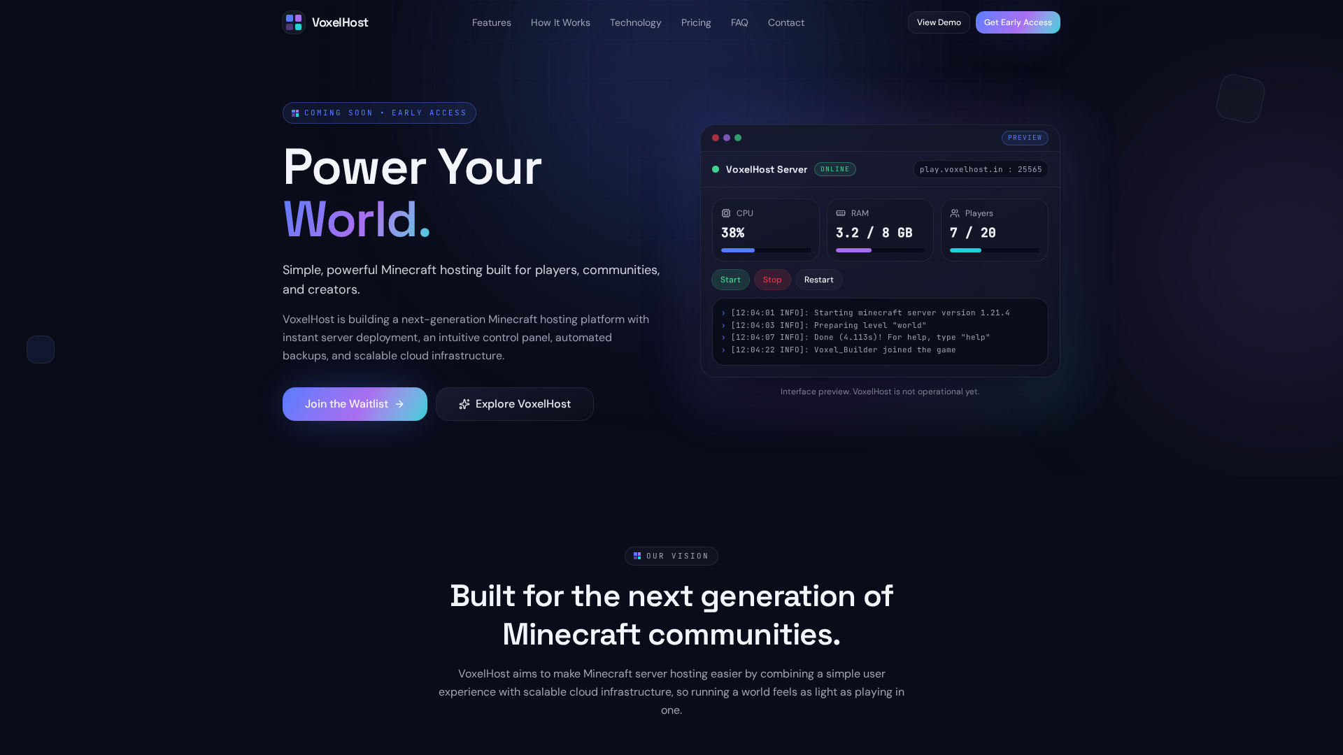 VoxelHosting Official Launch Minecraft Hosting