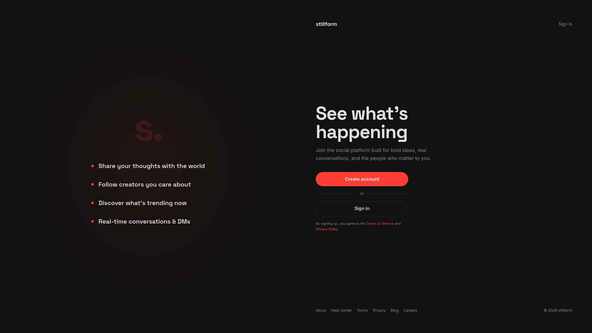Stillform - Share thoughts to the world screenshot