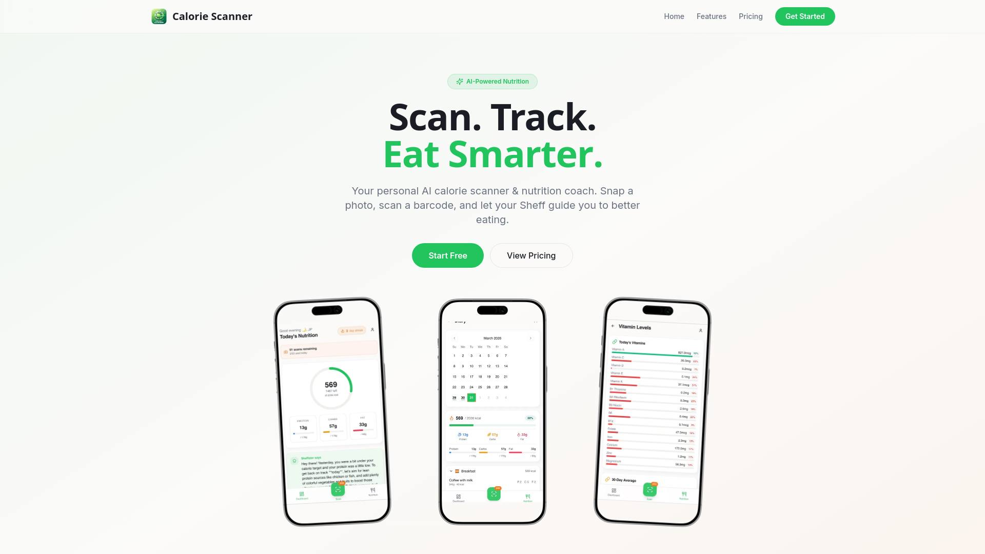 Calorie Scan Calorie Scanner — AI-Powered Nutrition Tracking