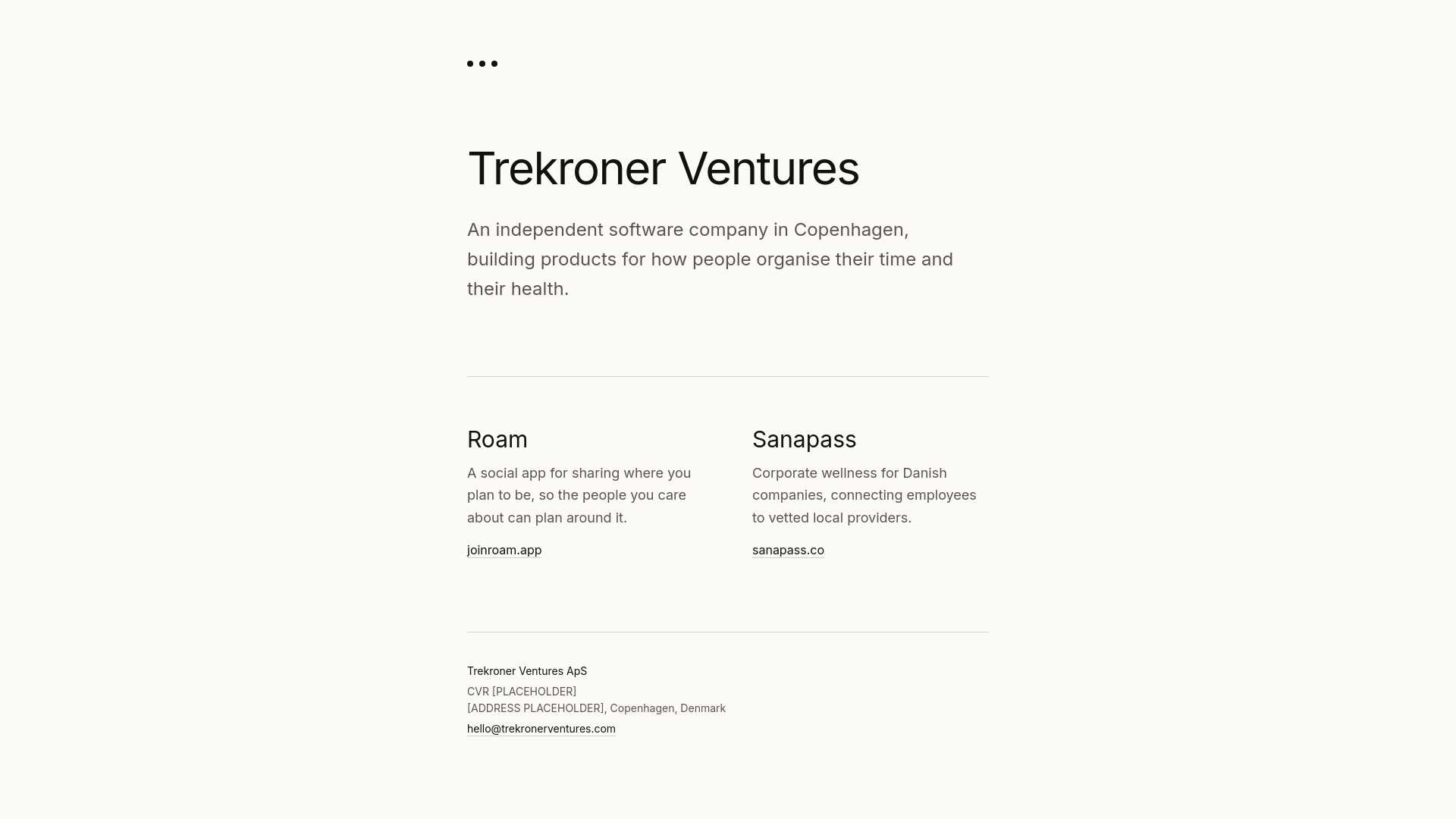 Trekroner Ventures ApS logo