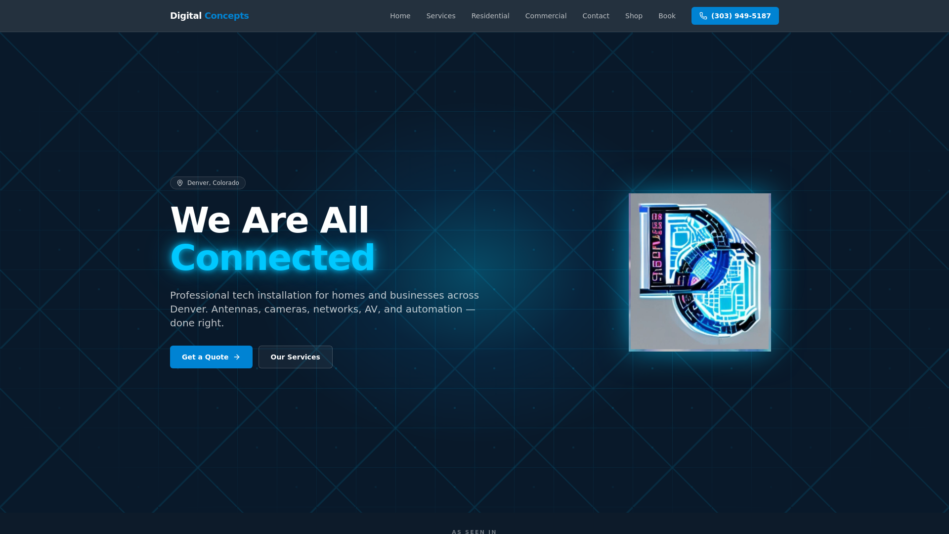 Digital Concepts website, Denver tech installation company
