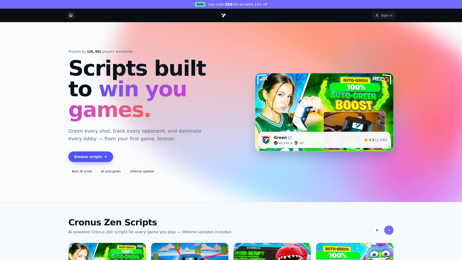 yew — Cronus Zen scripts built to win you games