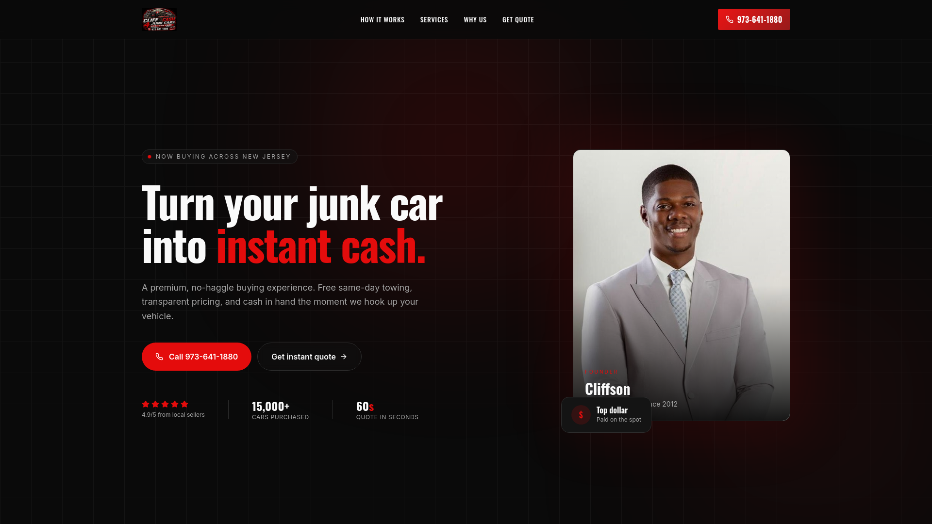 Unique Cliff price junk cars