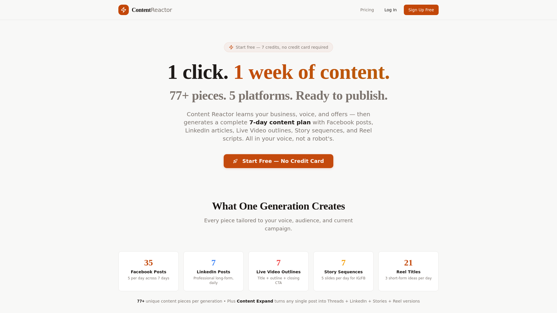 Content Reactor - AI Content Strategy
