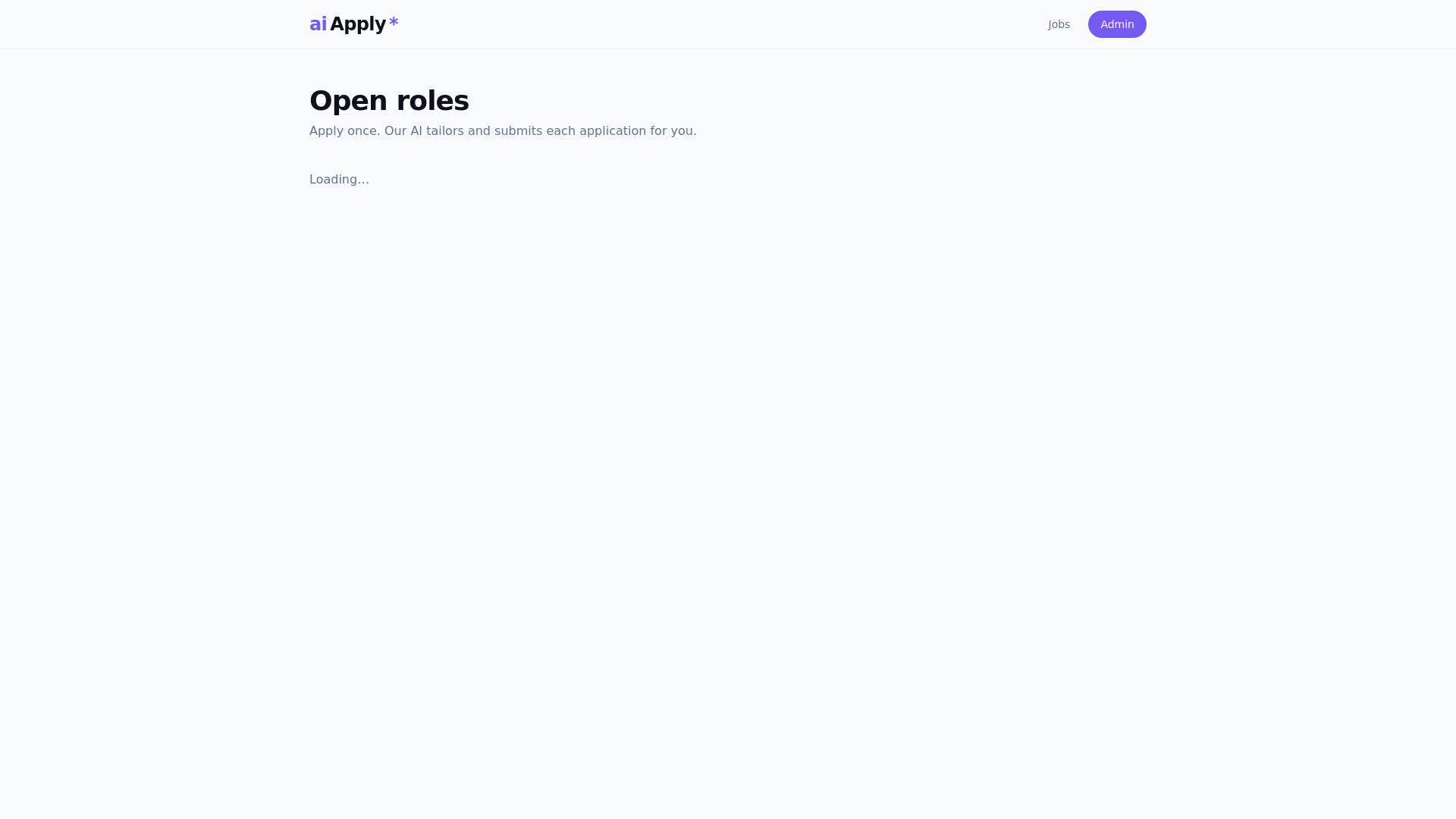 Open Jobs — AI Apply Careers