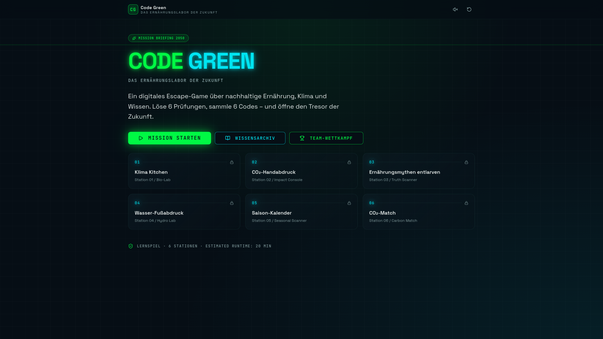 Ernährungslabor – Code Green