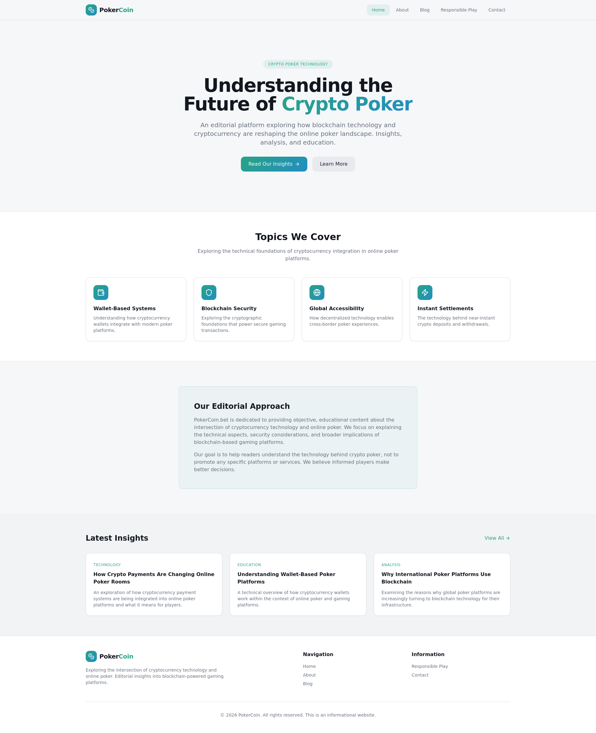 PokerCoin – Crypto Poker Insights & Technology