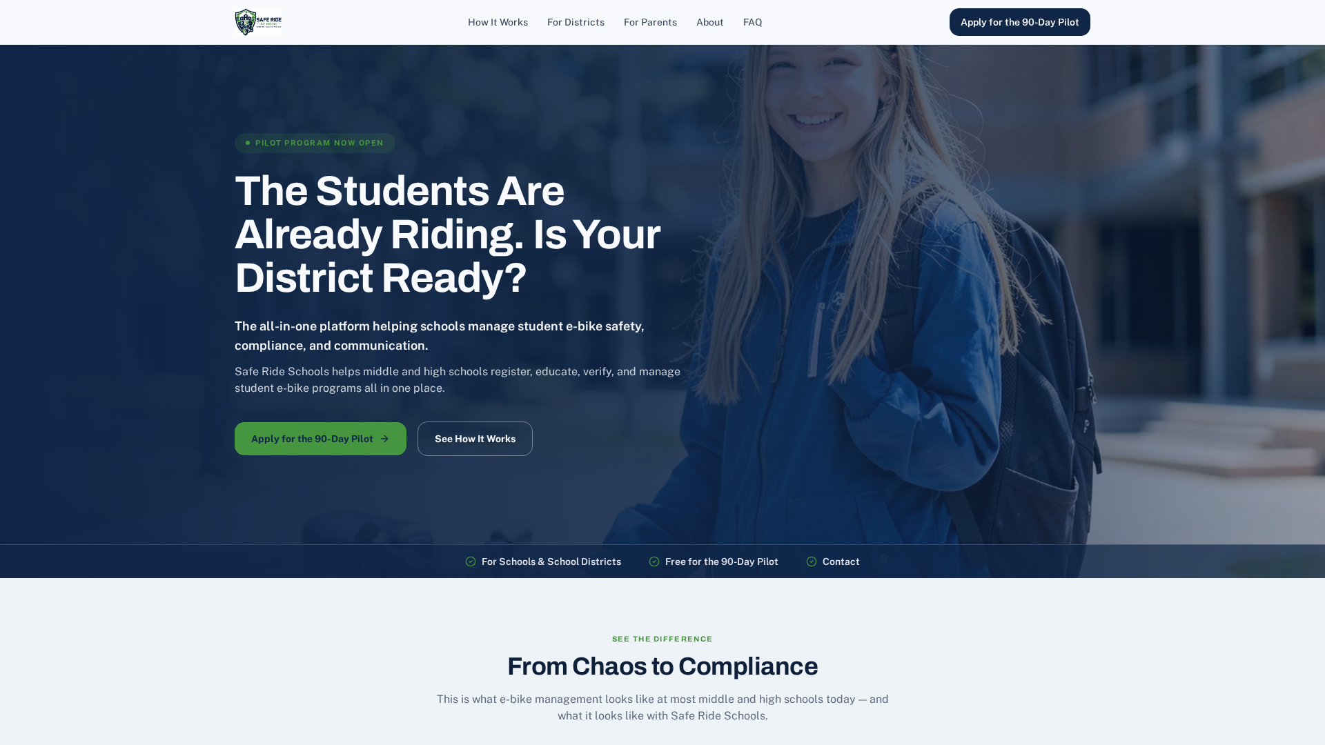 Registration Code Rode Safe Ride Schools — Student E-Bike Safety Platform