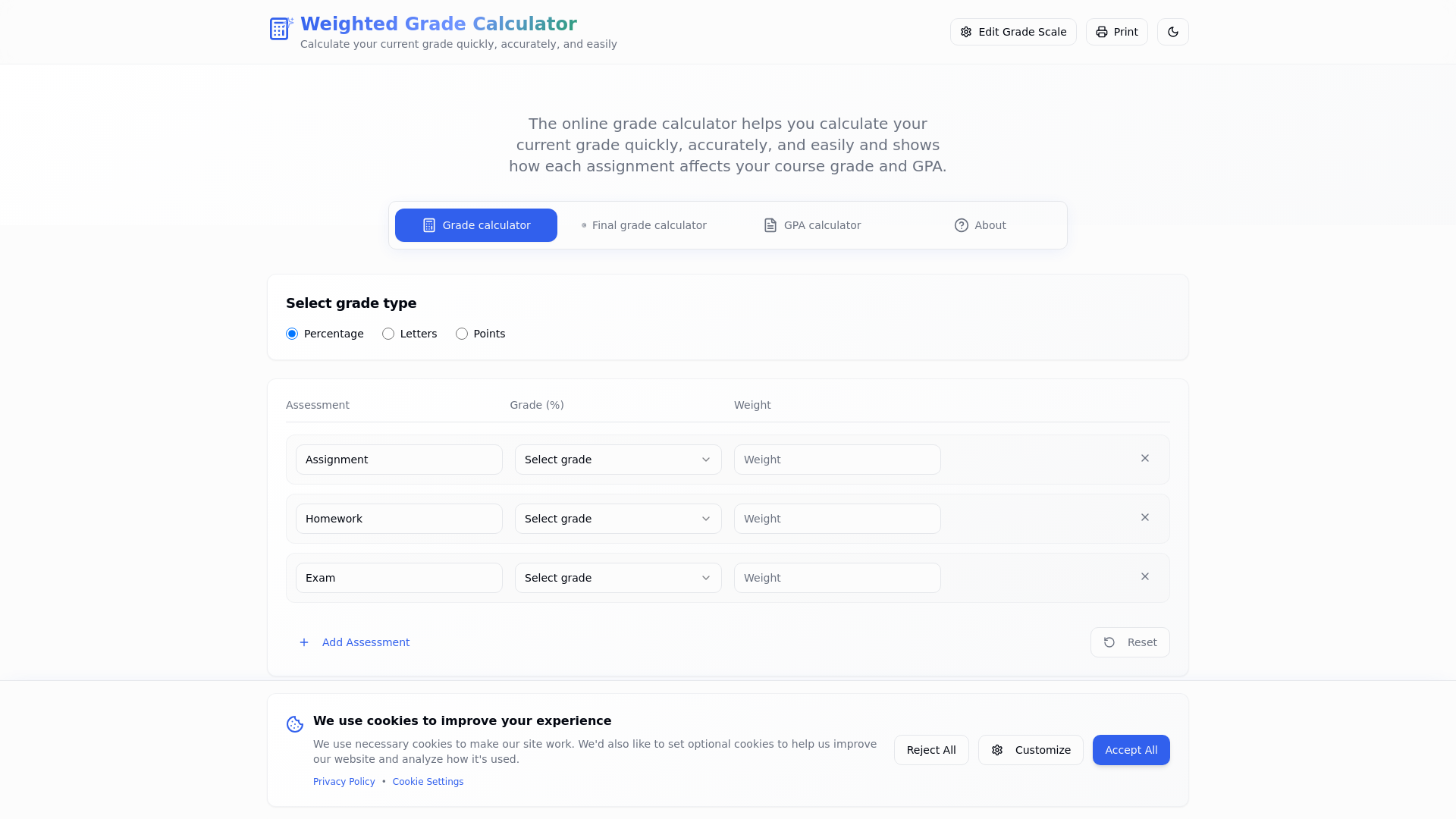 Weighted Grade Calculator – Fast, Free, Accurate