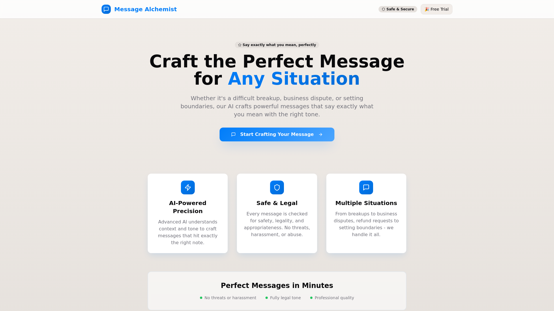 Crafty Message Message Alchemist - Craft Perfect Messages with AI
