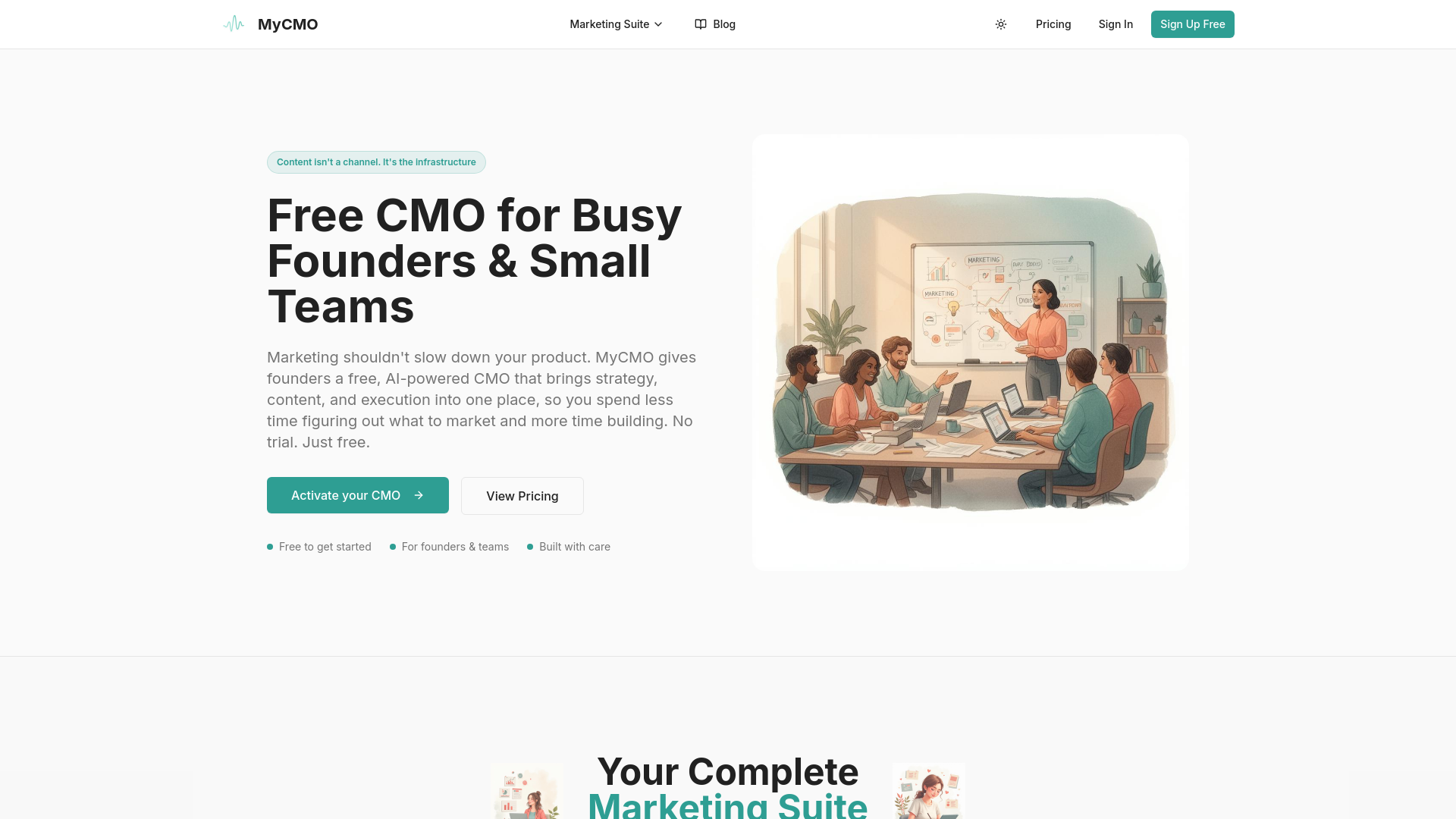 Free CMO for Busy Founders who hate Marketing | MyCMO