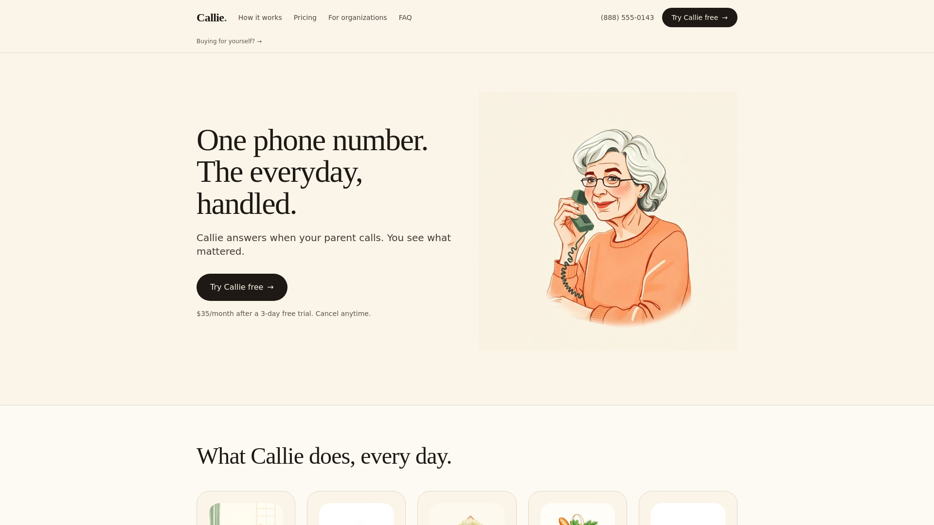 Callie Care — Need help with the everyday? Call Callie.