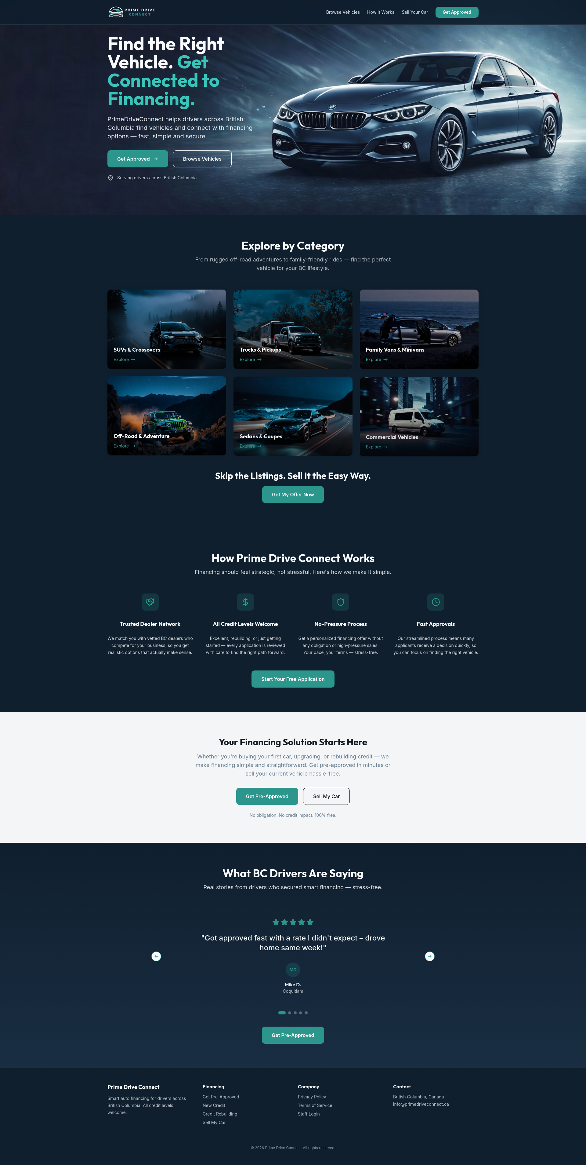 Prime Drive Connect – Smart Auto Financing in Canada
