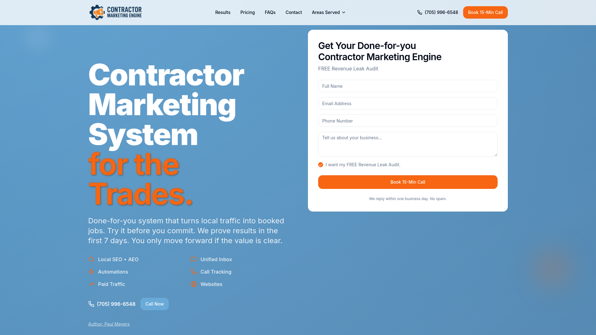 Key Contractor For Engine THE CONTRACTOR MARKETING ENGINE - Lead Generation System for Contractors
