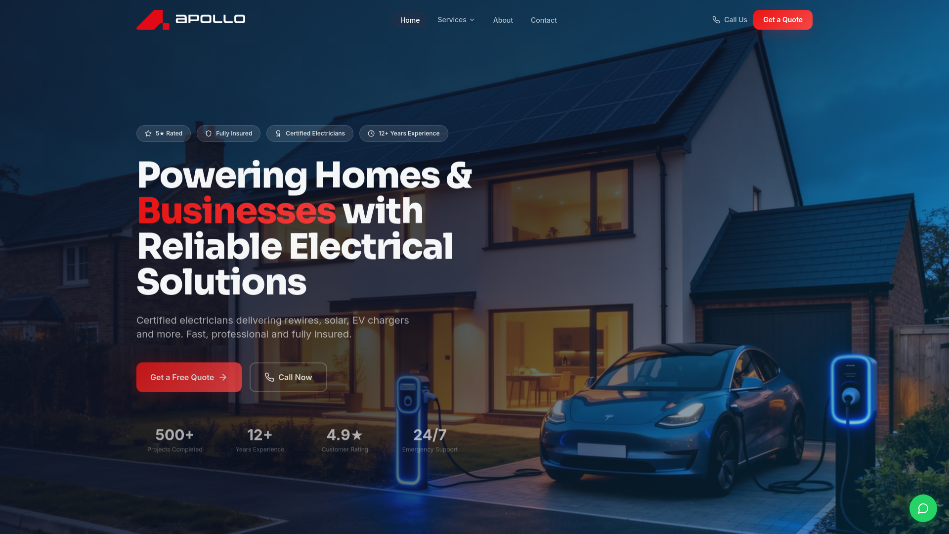 Apollo electrical contractors Ltd logo
