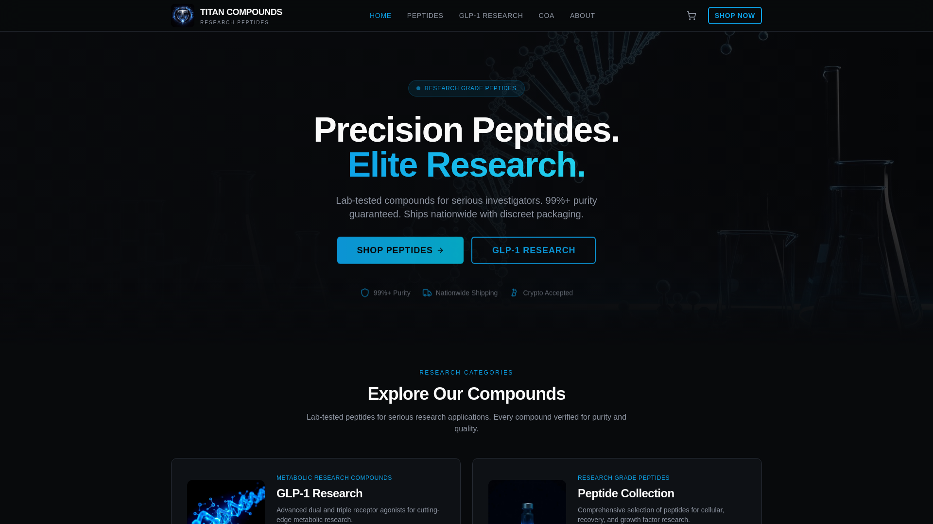Research Peptides | Titan Compounds
