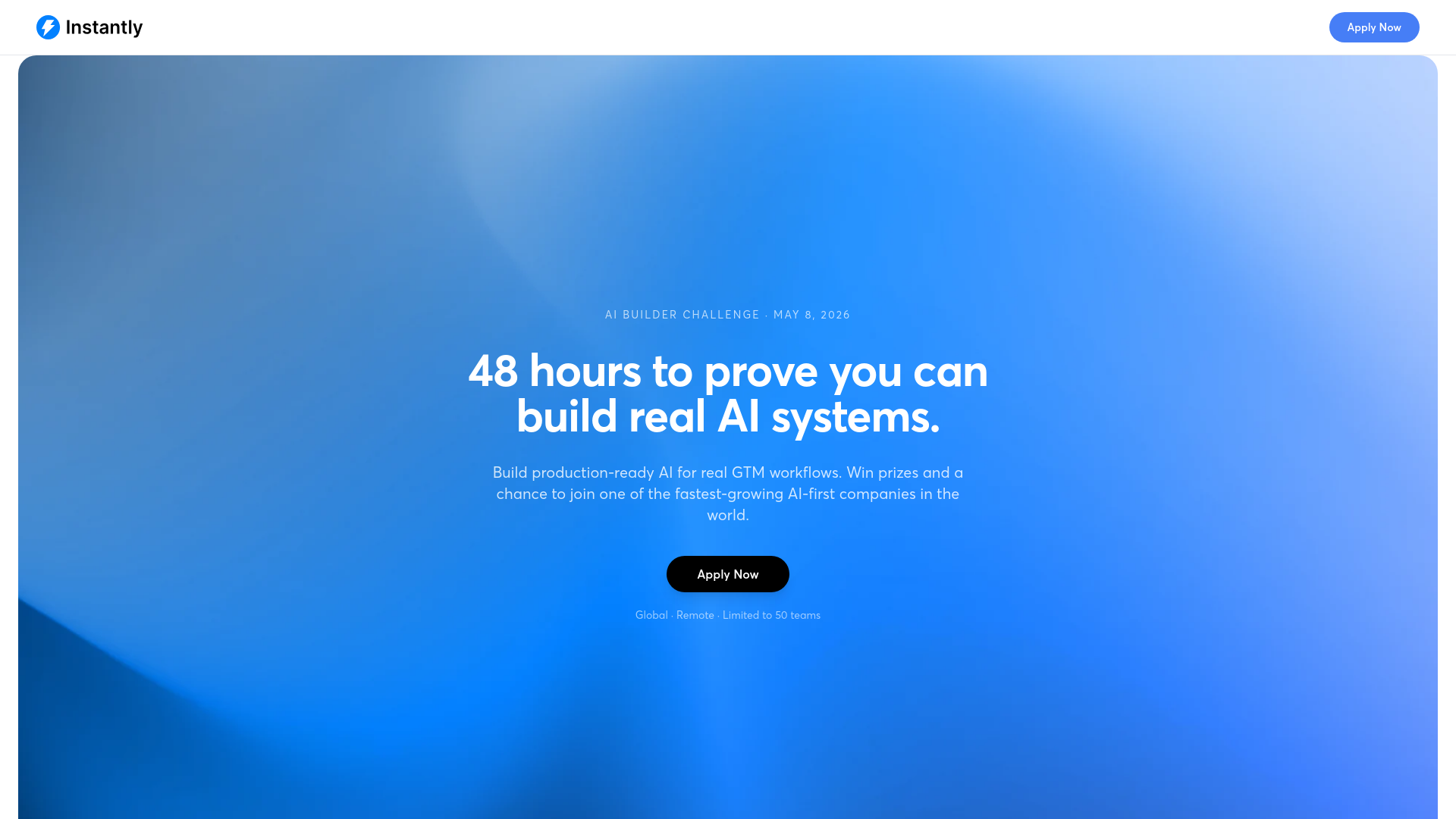 48-hour AI engineering challenge (cash prizes, job offers)