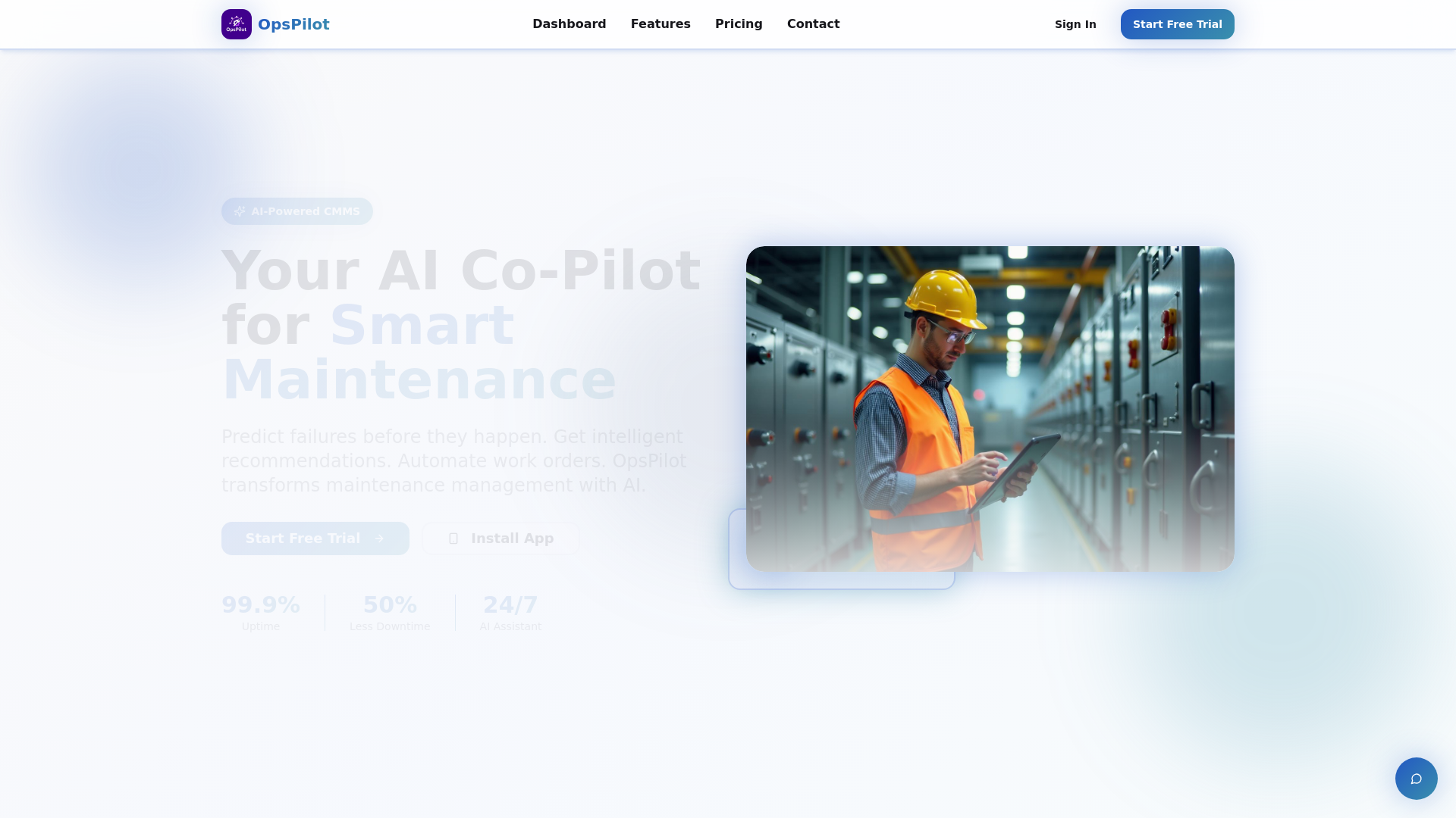 OpsPilot - AI-Powered CMMS for Smart Maintenance