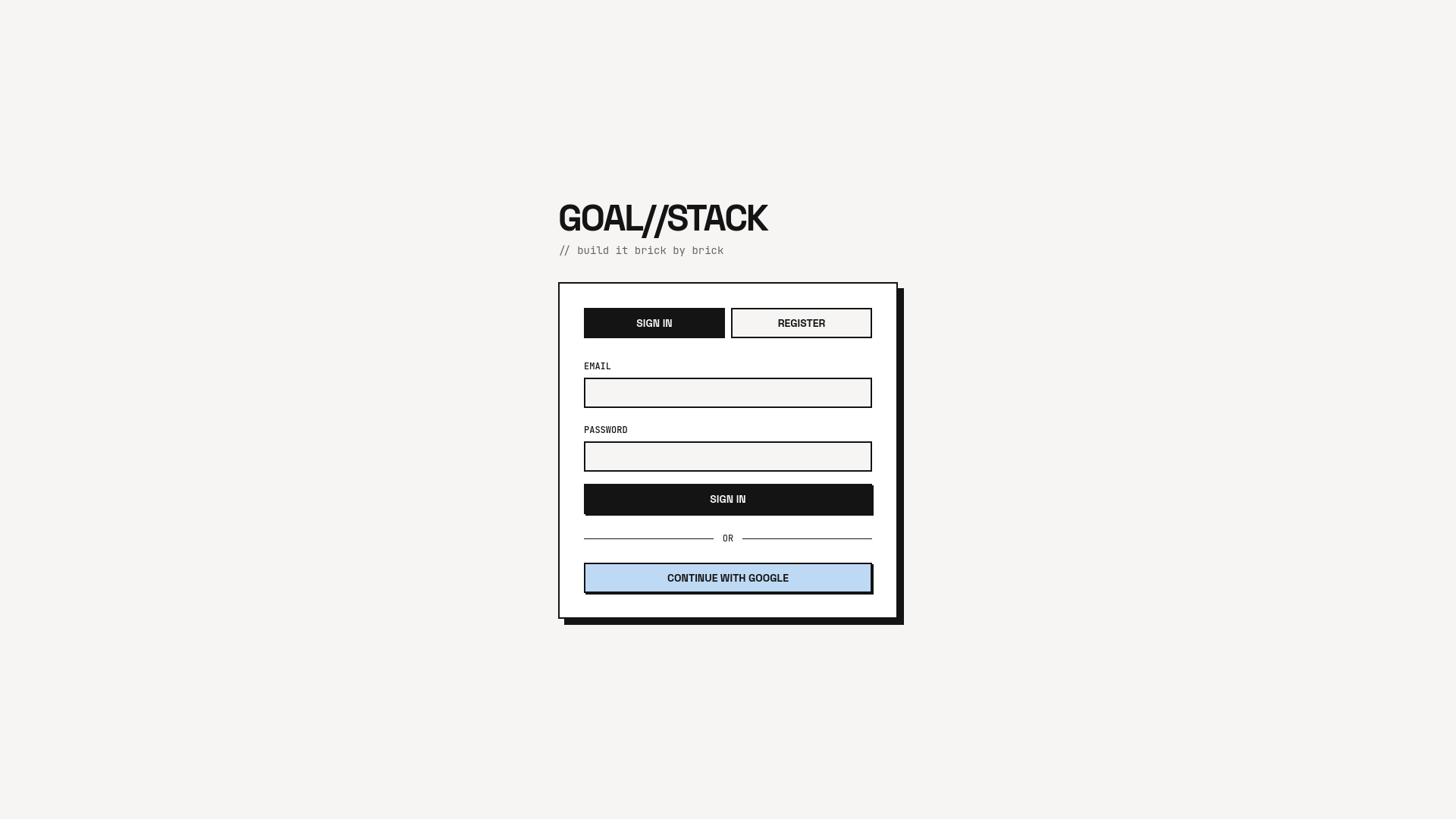 The Goal Stack — AI-powered goal tracker with stepping stones