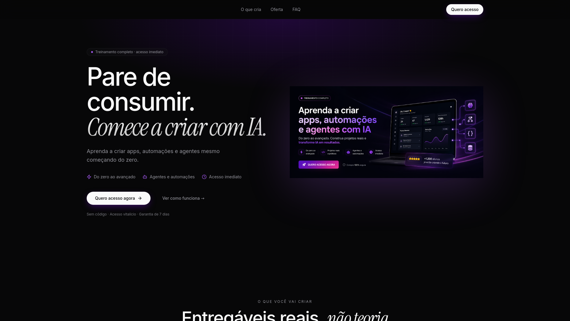 Crie Apps, Automações e Agentes com IA — Do Zero ao Prático