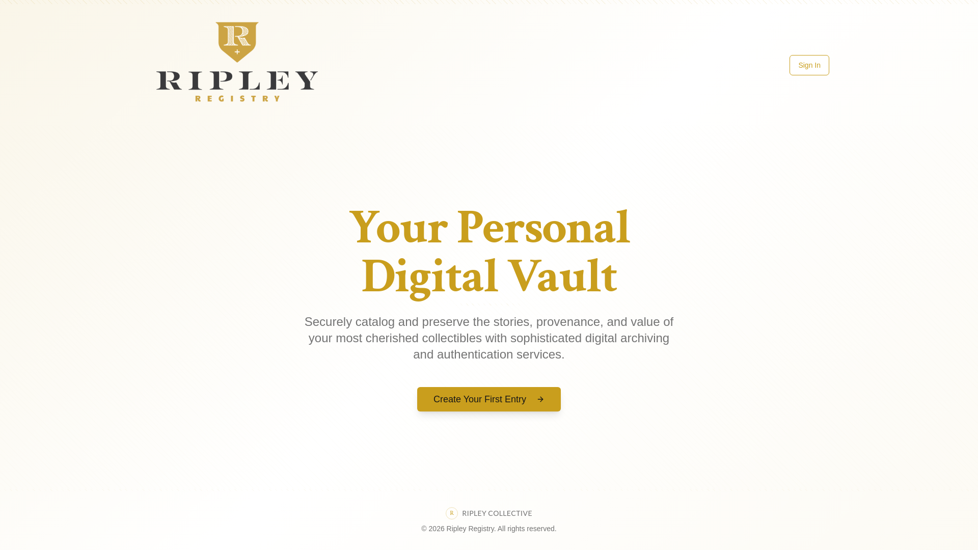 Example Ripley Entry Ripley Registry - Your Digital Vault