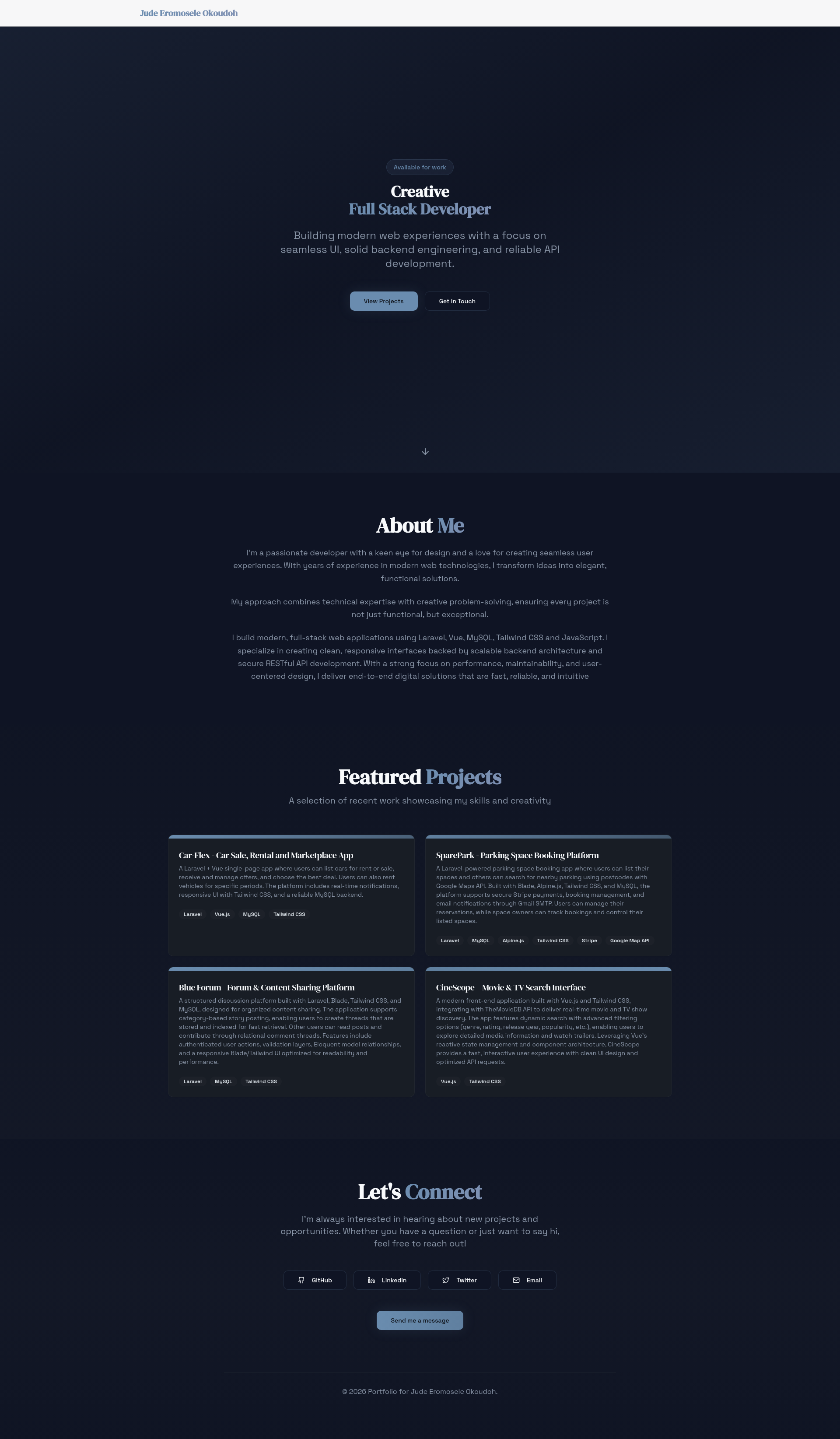 Portfolio | Creative Developer & Designer