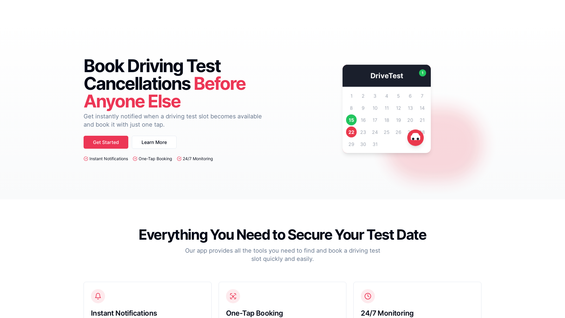 DriveTest - Book Driving Test Cancellations Fast