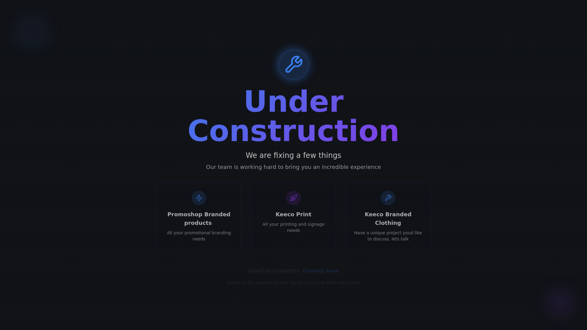 Under Construction - Coming Soon