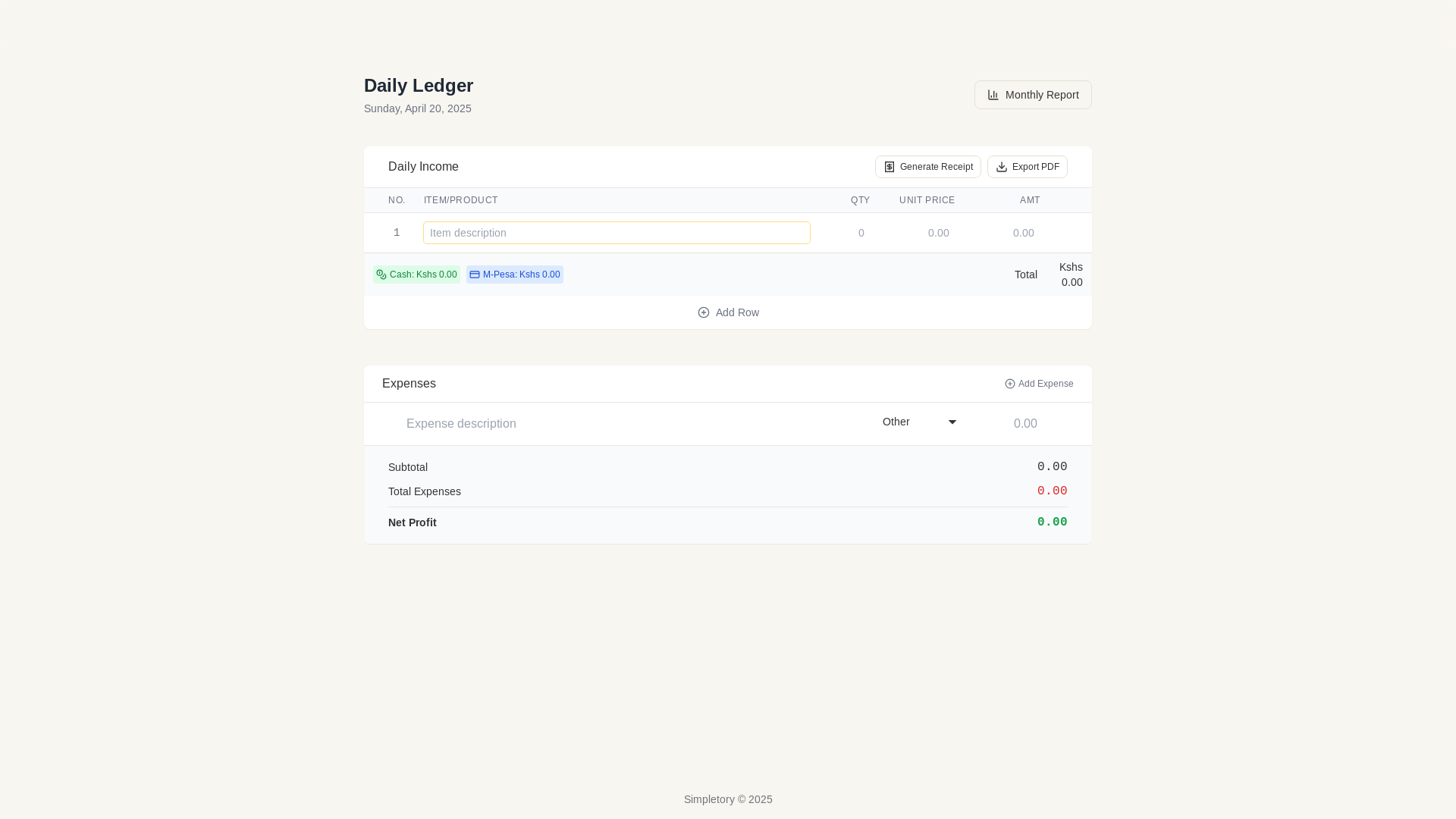 Professional Expense & Income Tracking Platform