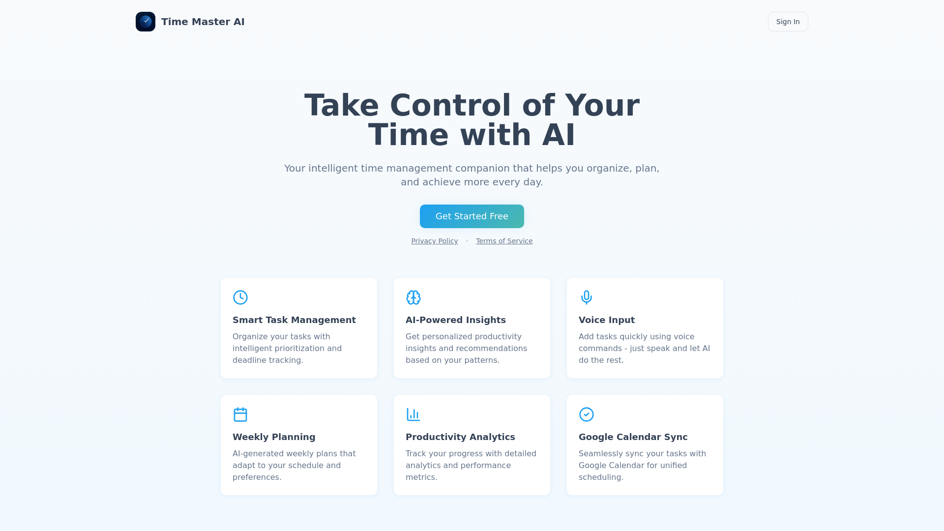 Time Master AI - AI-Powered Task Management