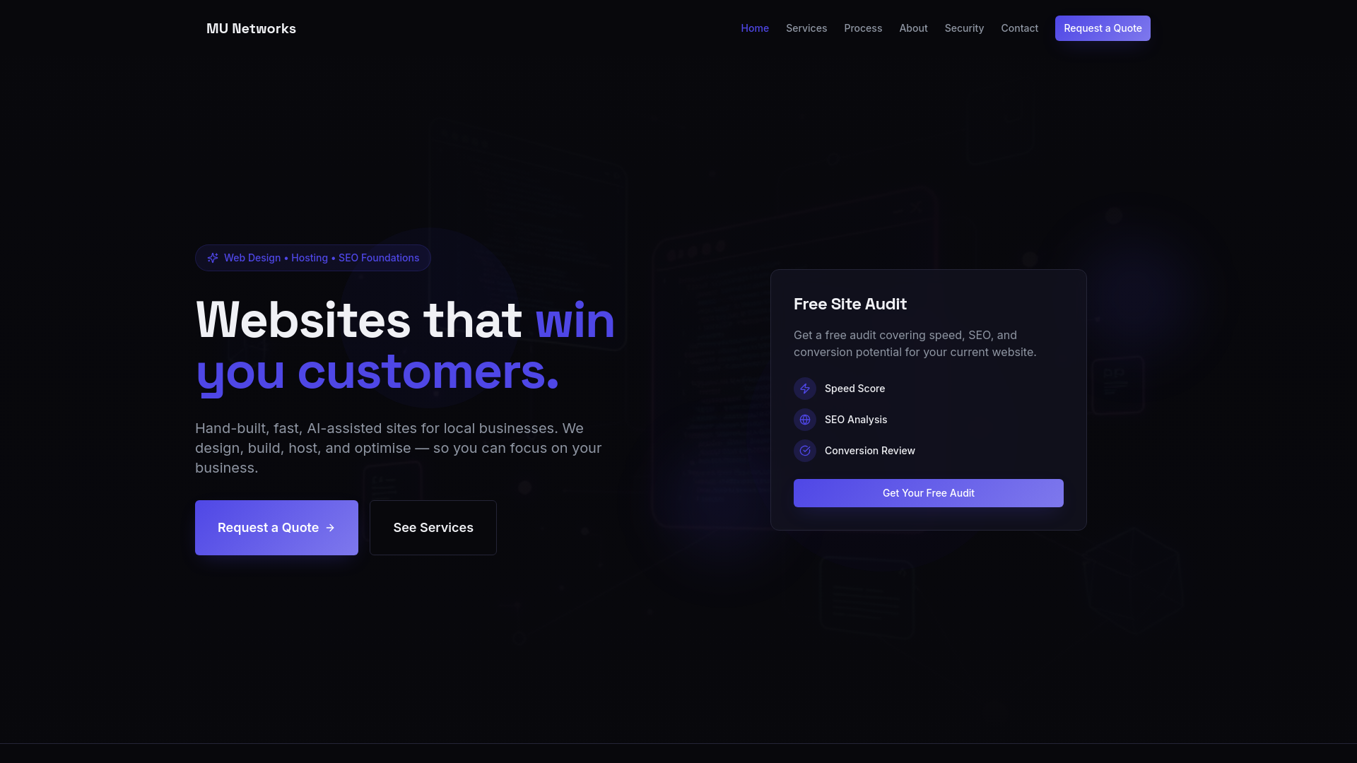 MU Networks — Web Design & Cybersecurity for Local Businesses