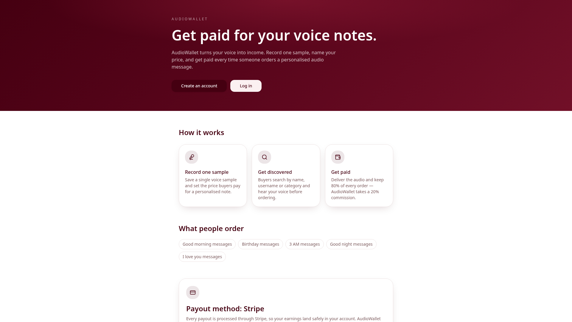 AudioWallet preview