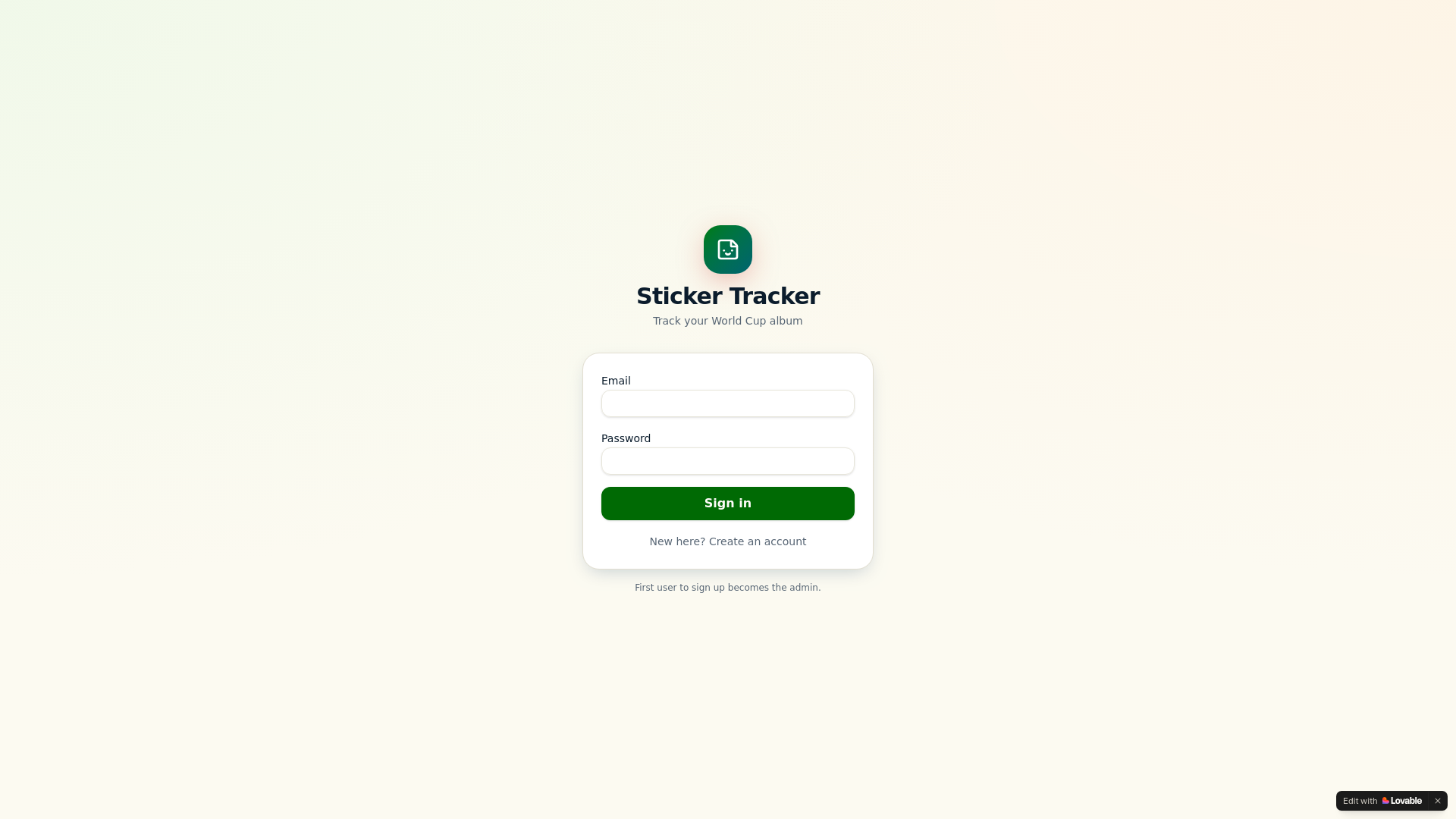 Home — Sticker Tracker