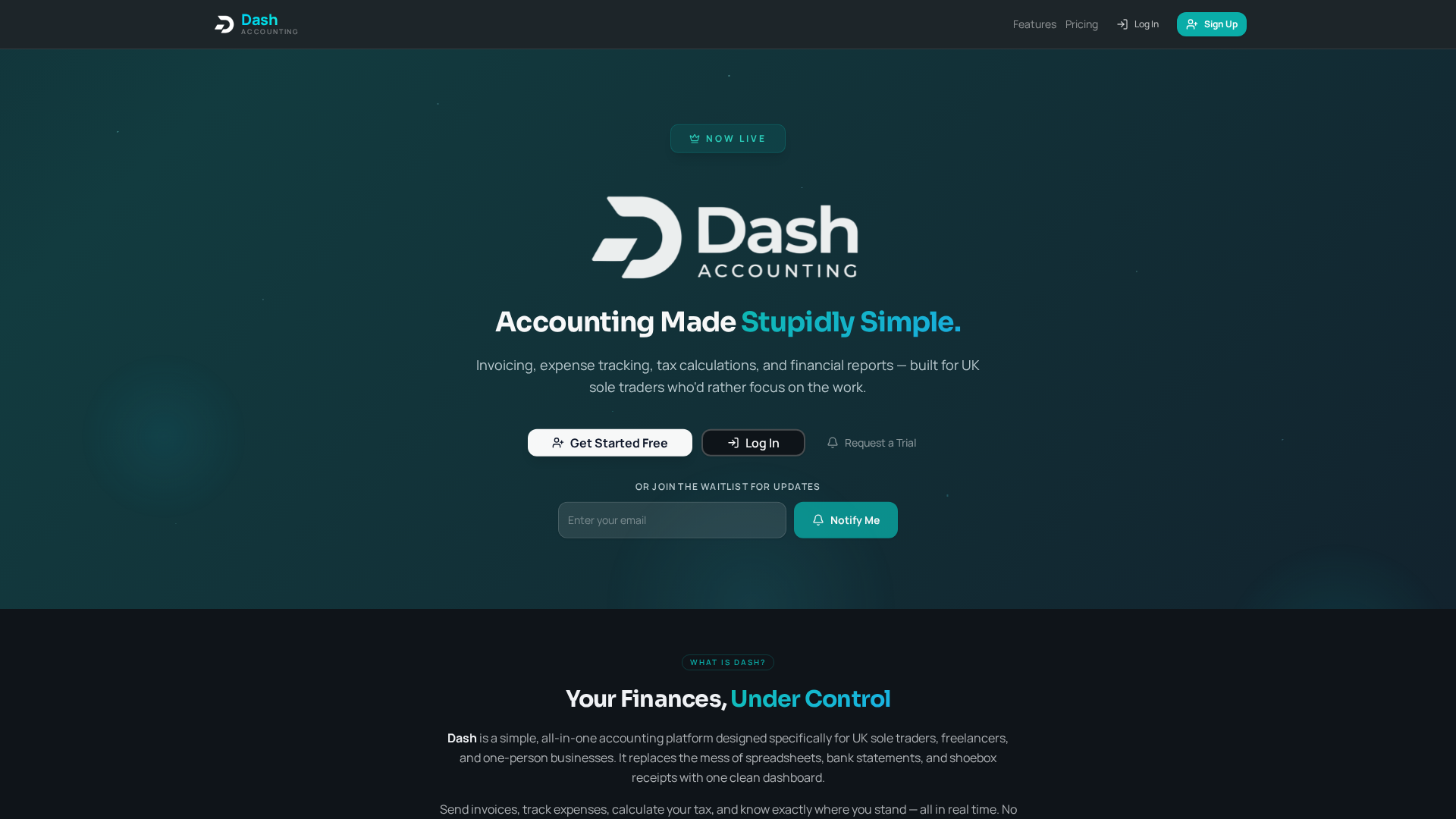 Dash Accounting - Accounting Made Stupidly Simple for UK Sole Traders.