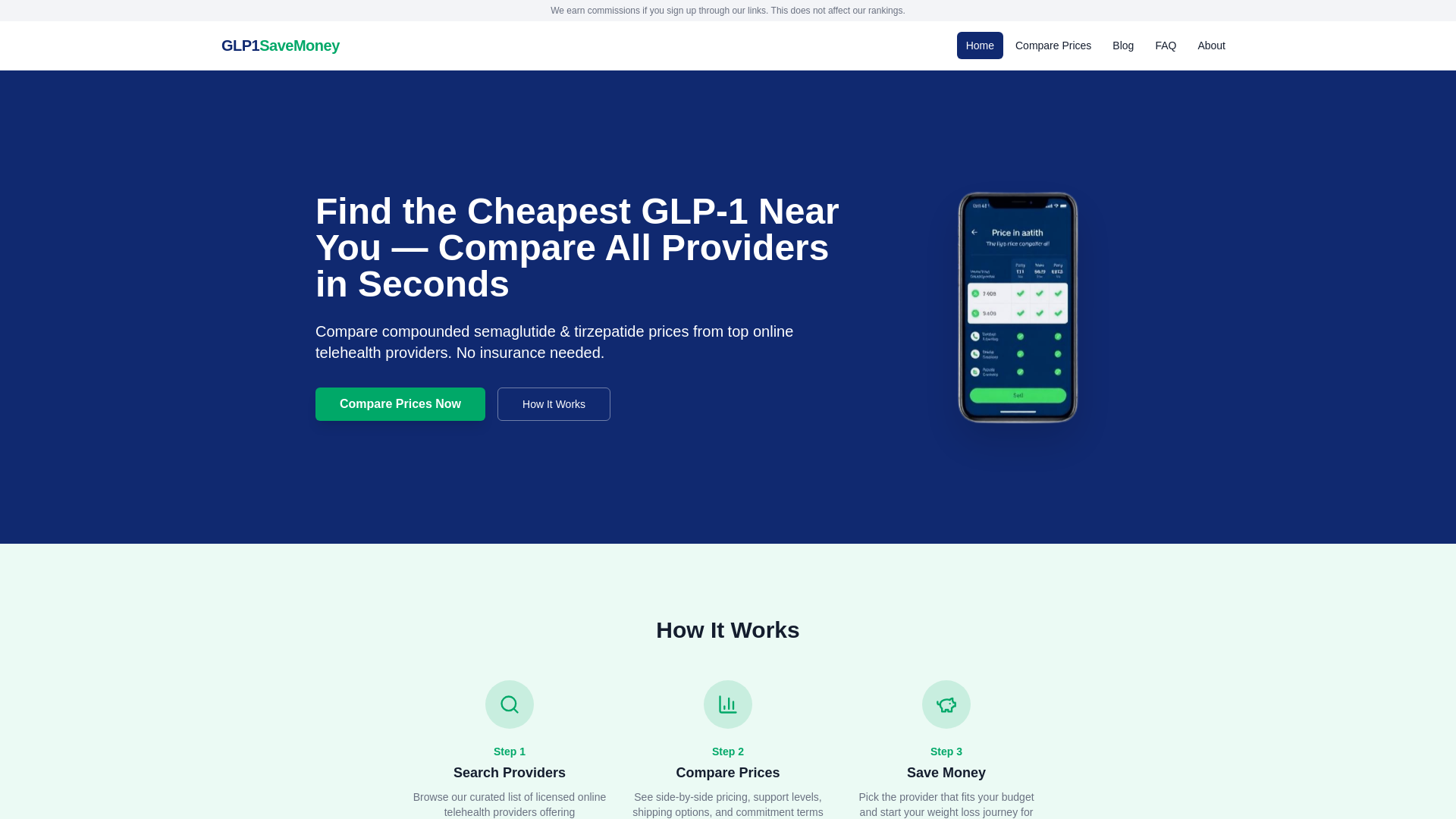 GLP1SaveCash — Compare Cheapest GLP-1 Prices Online 2026
