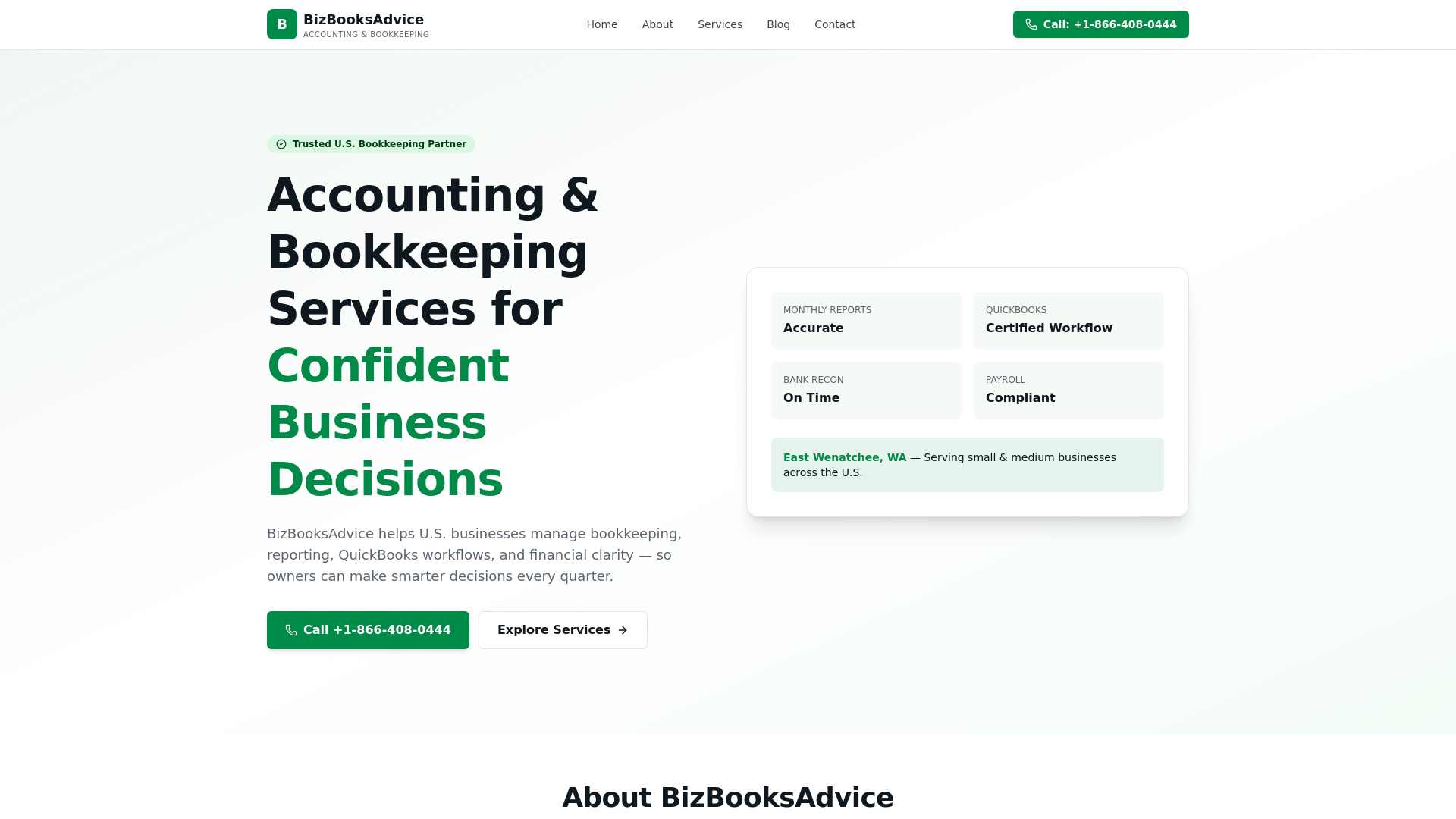 BizBooksAdvice — Accounting & Bookkeeping Services