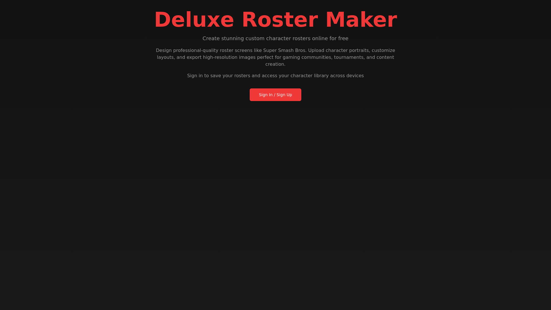 New Name Roster Deluxe Roster Maker - Create Custom Character Rosters | Free Online Tool