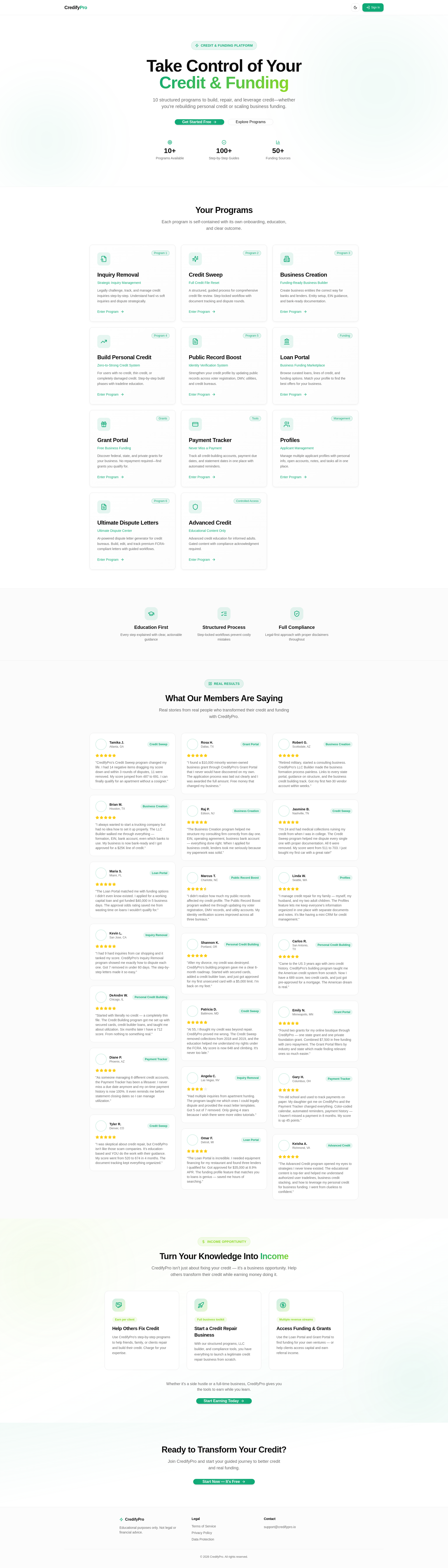 CredifyPro — Credit & Funding Platform