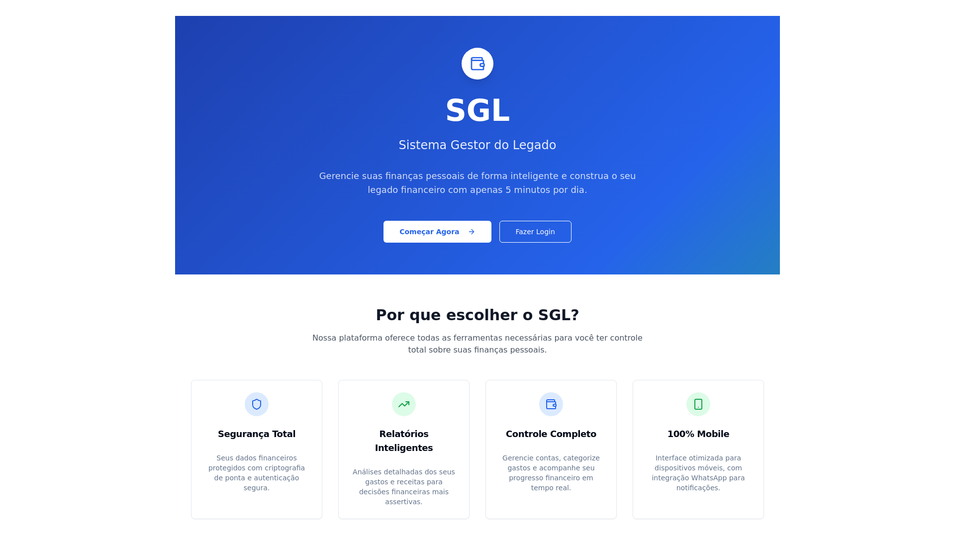 SGL - Sistema Gestor do Legado