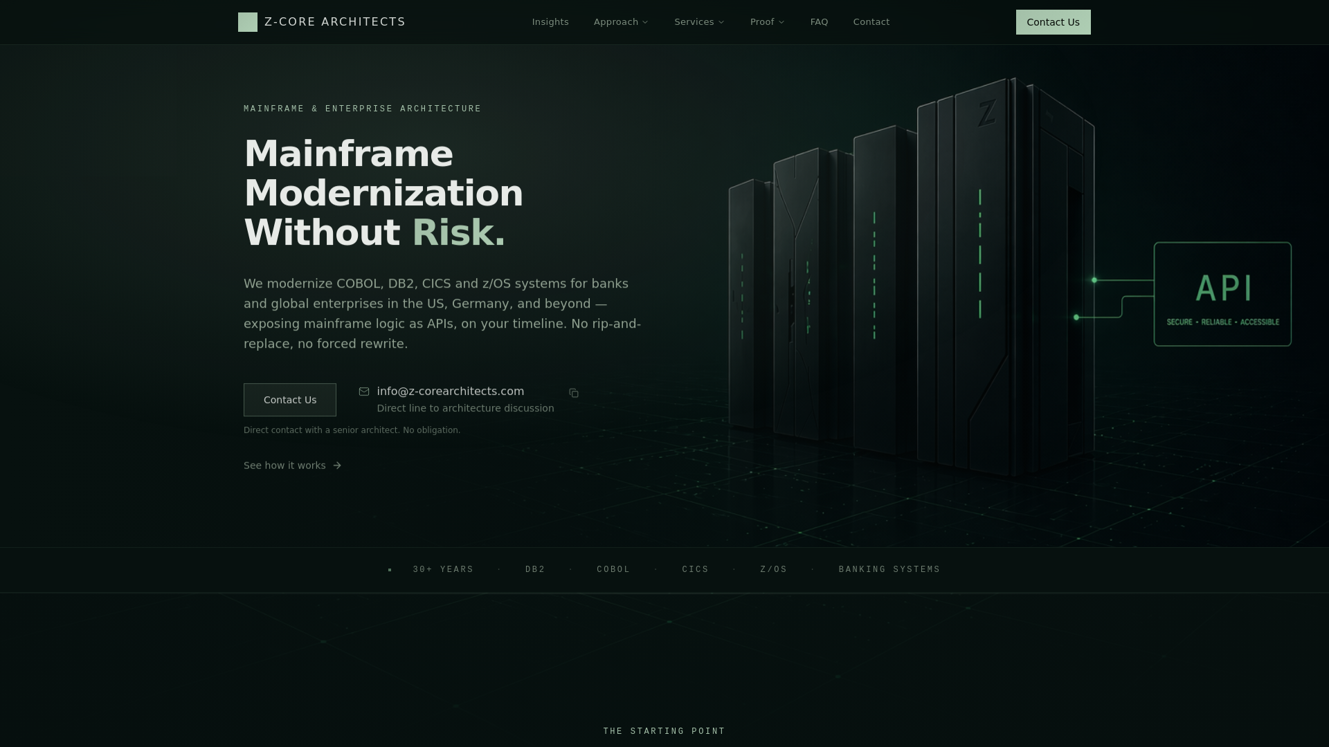 Mainframe Modernization & COBOL API Enablement | Z-Core Architects