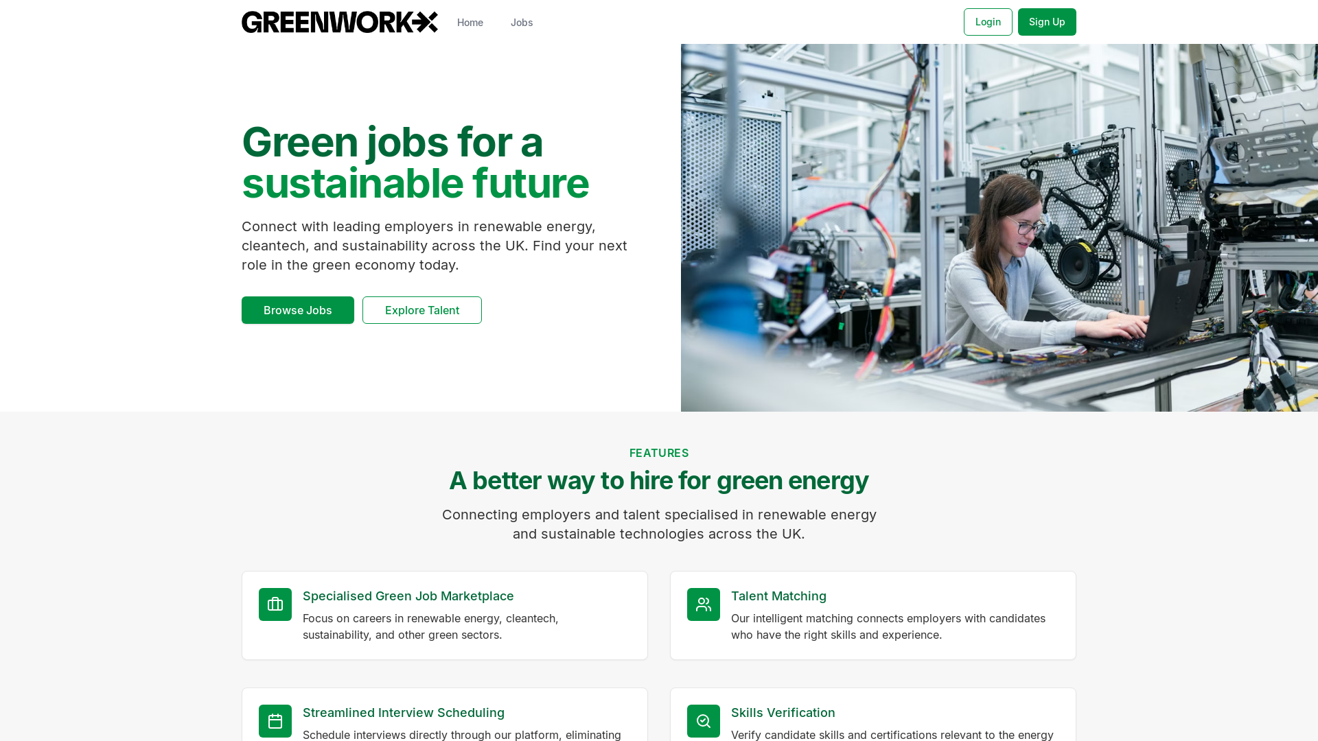 Professional Green Jobs Marketplace Platform
