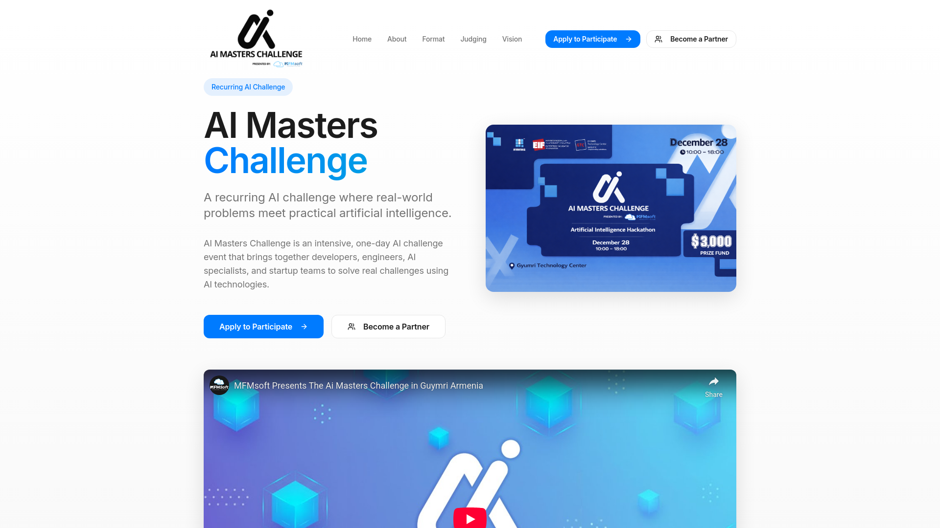 AI Masters Challenge | Solve Real-World Problems with AI - Presented by ...