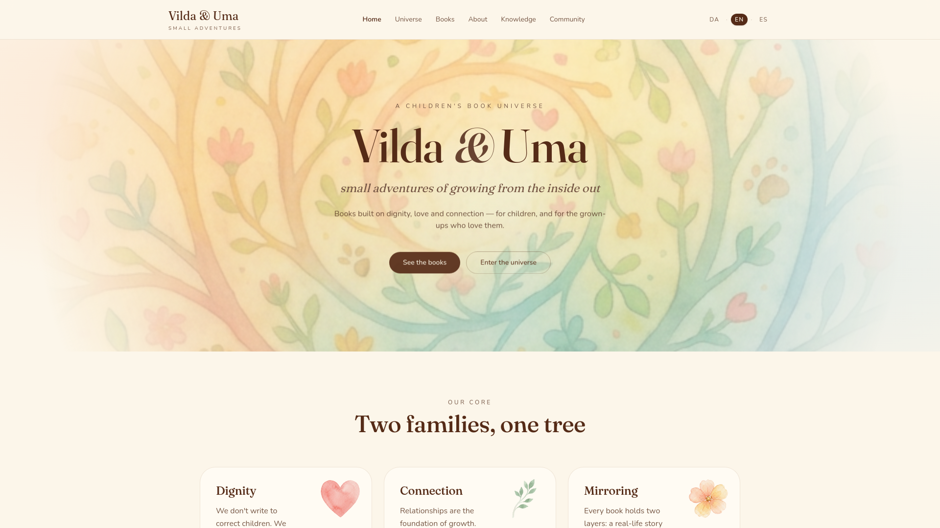 Vilda & Uma Universe I/S logo