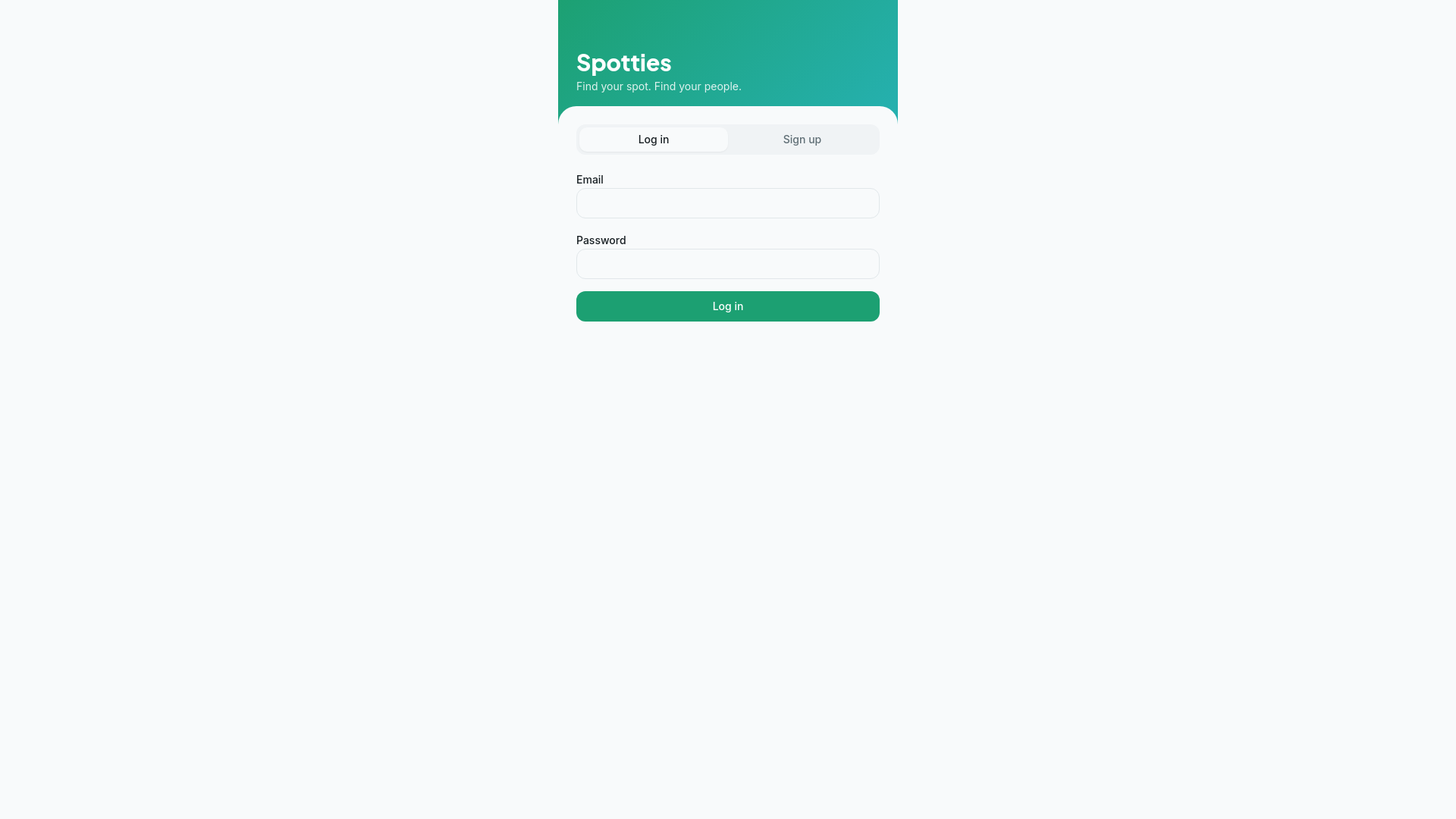 Spotties — Find your spot and your people
