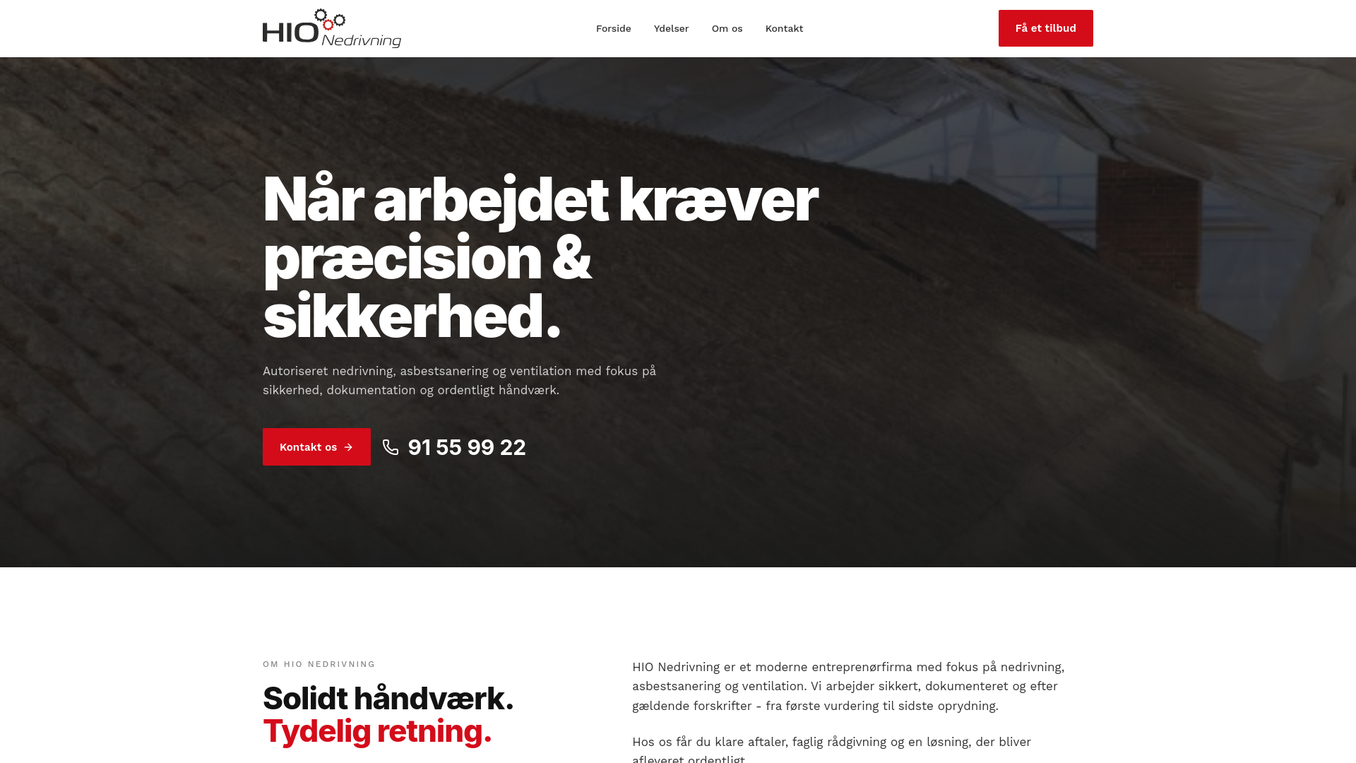 HIO Nedrivning ApS logo