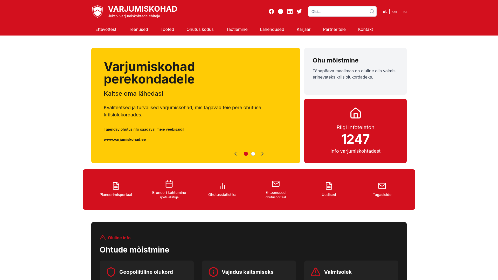 Varjumiskohad - High Quality Bomb Shelters in Estonia