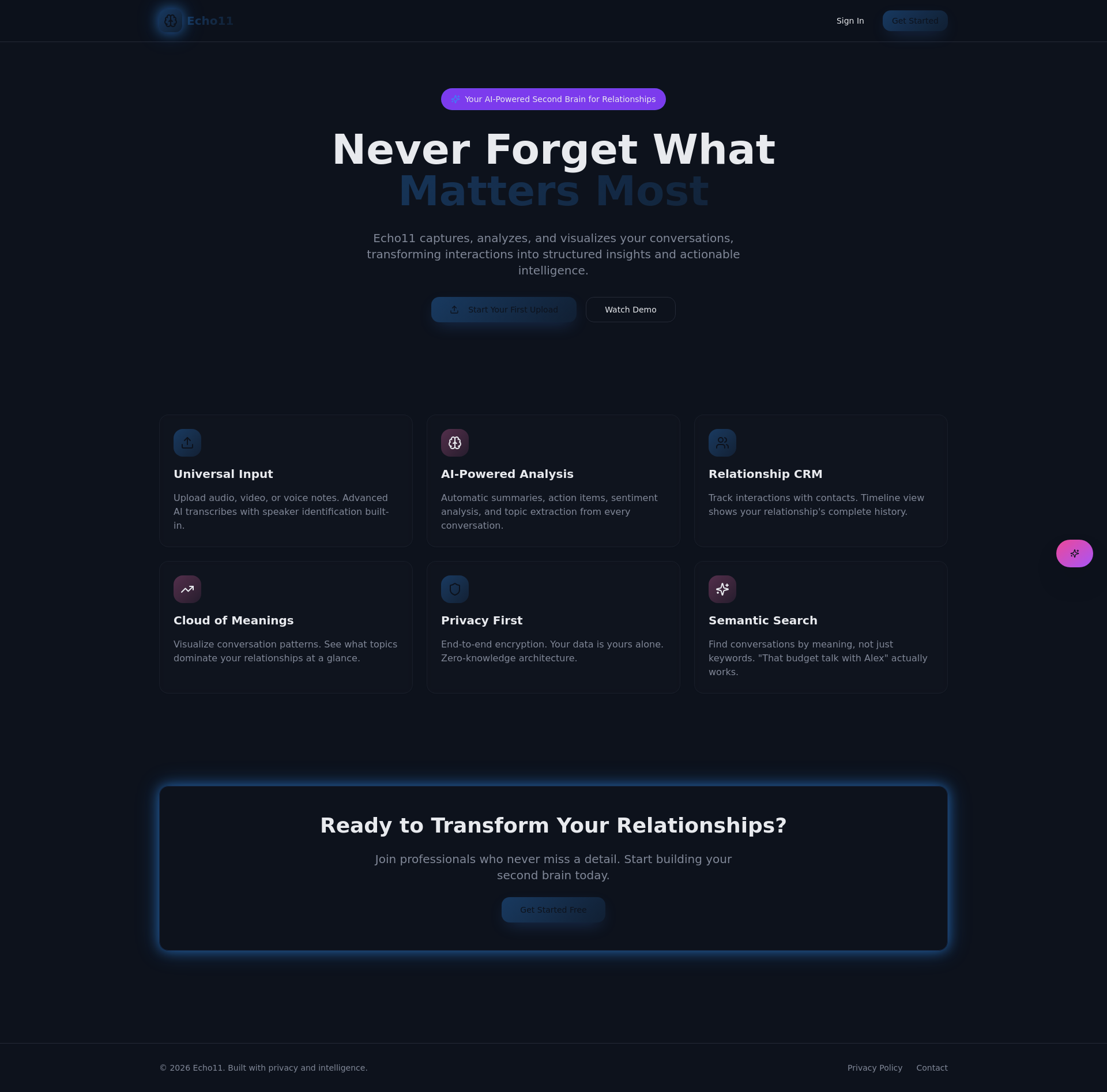 Echo - Умная CRM с AI-анализом взаимодействий