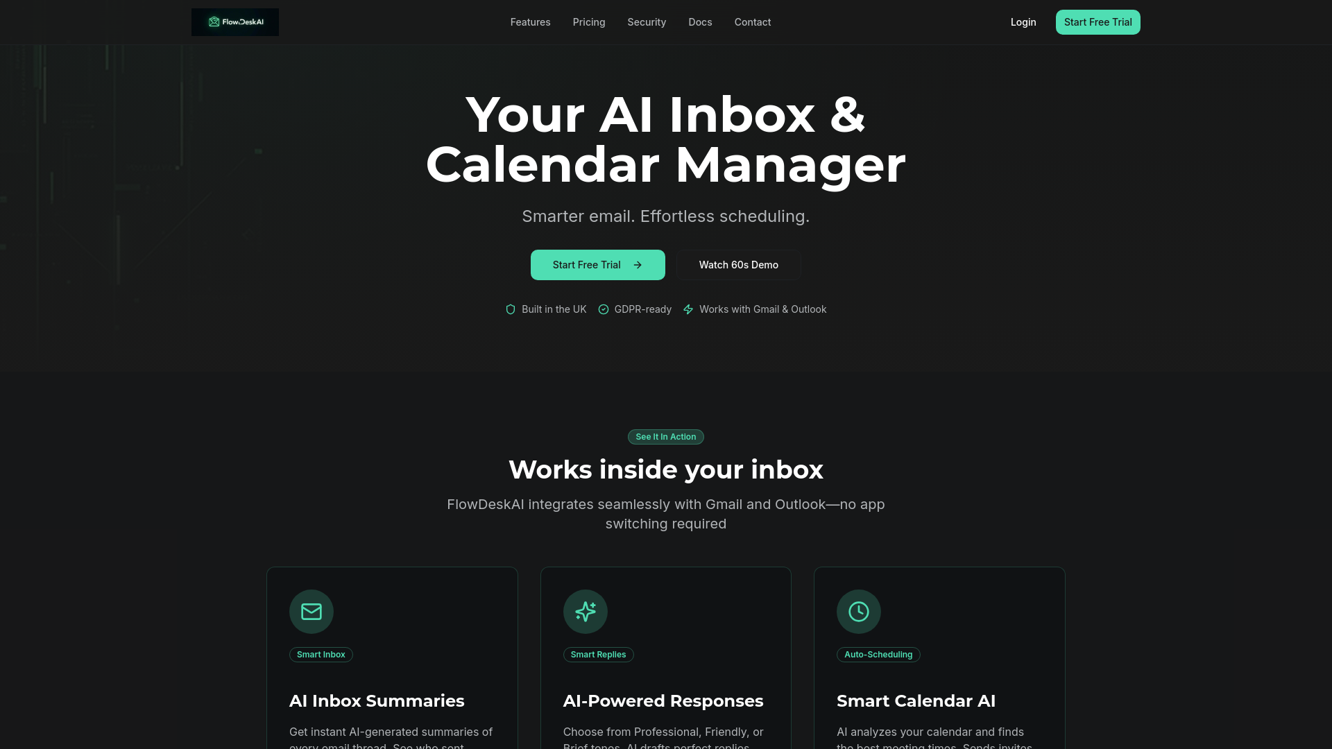 FlowDeskAI — Your AI Inbox & Calendar Manager