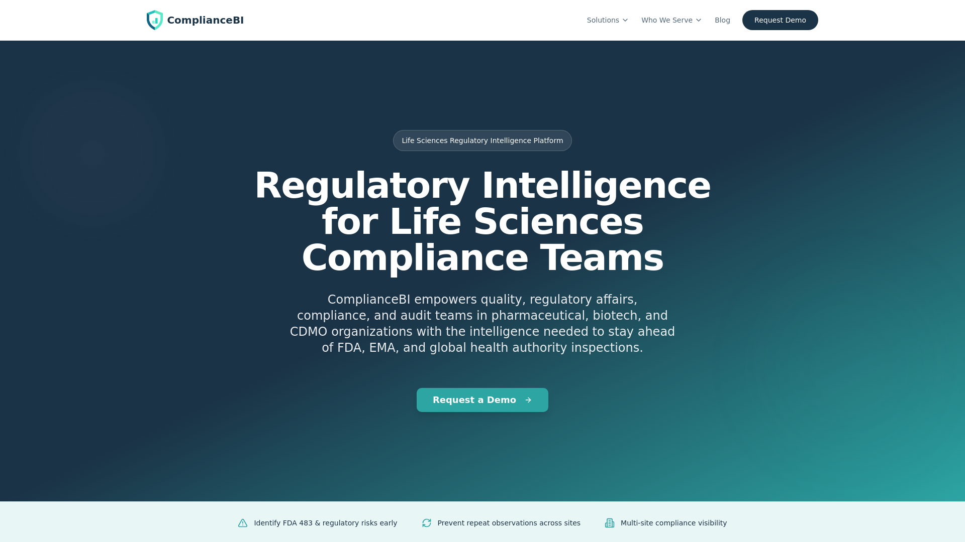 ComplianceBI - AI-Driven Compliance Intelligence for Life Sciences